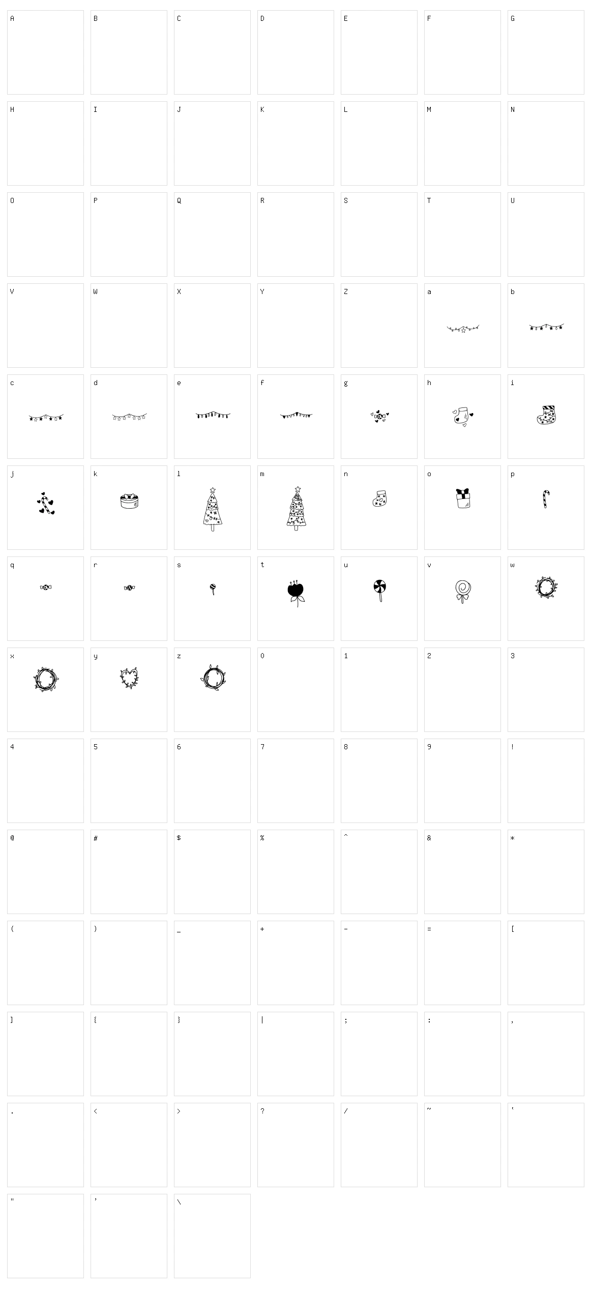 Christmas Ornaments Character Set