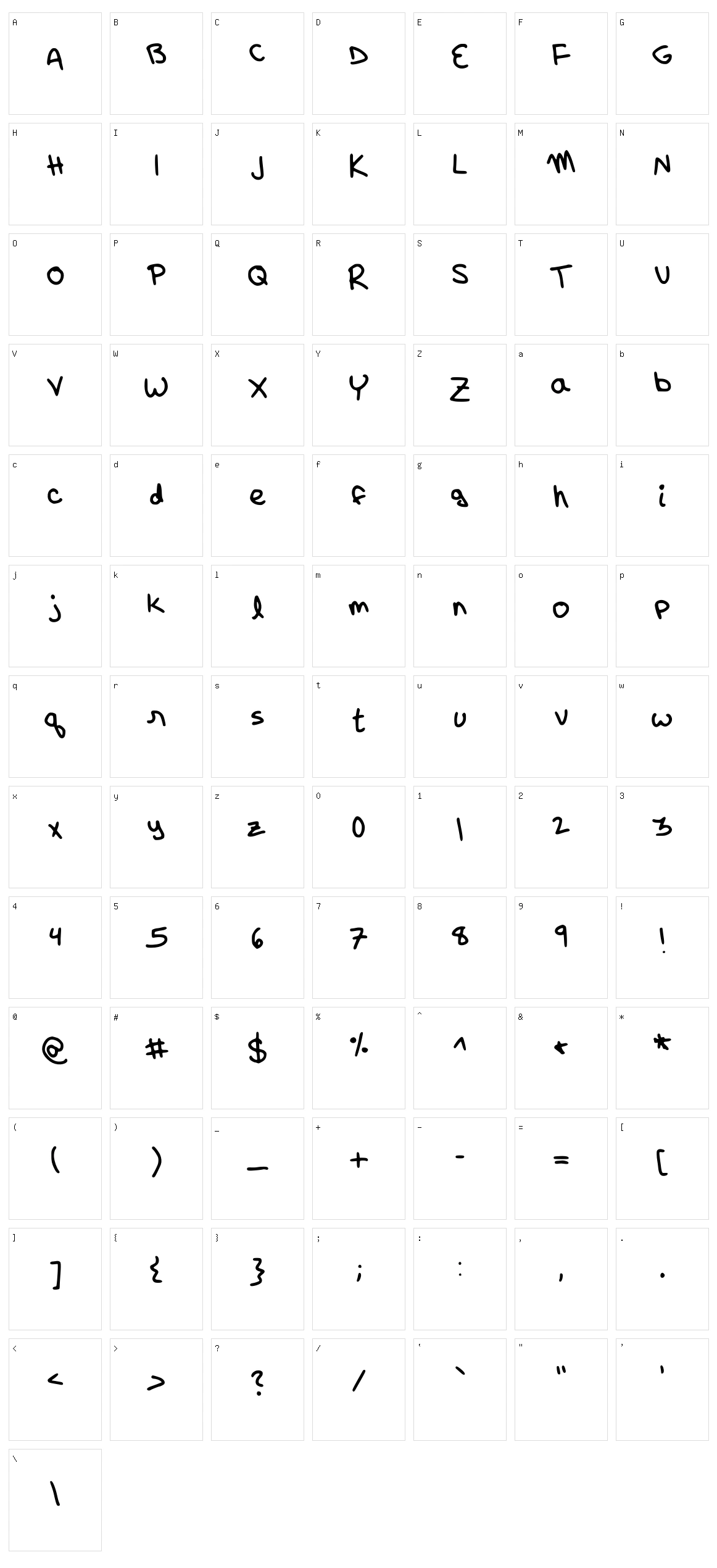 Riley Character Set