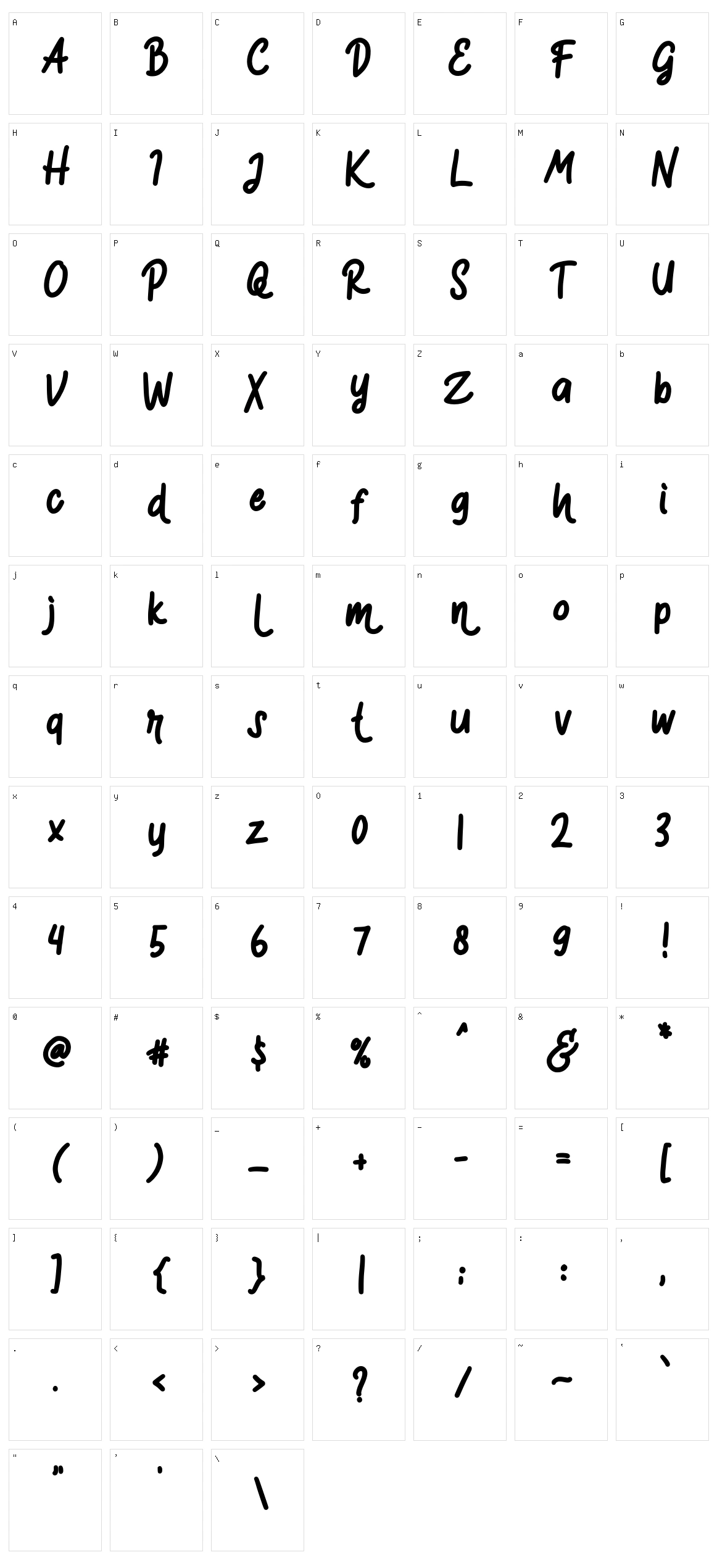 River Character Set