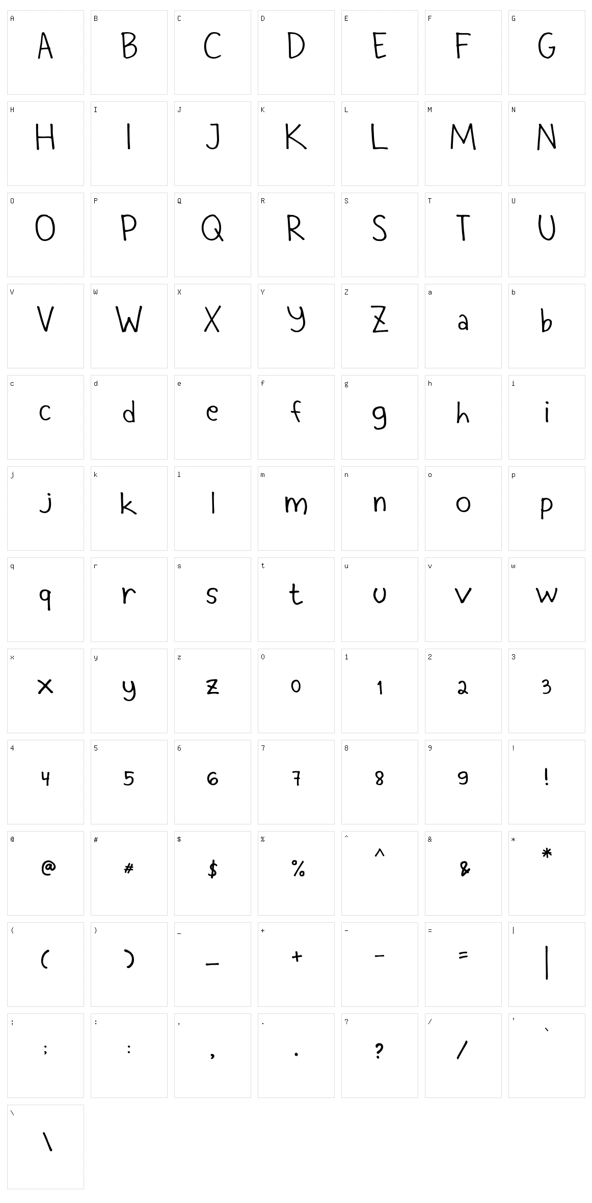 Rizen Character Set