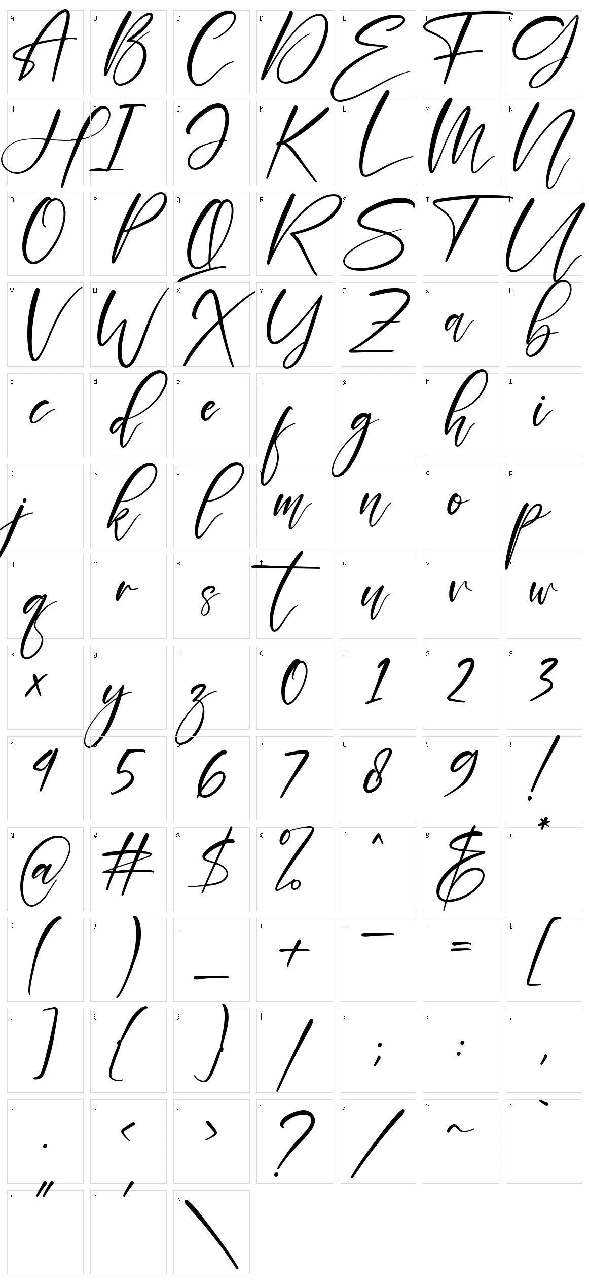 Rizky Broline Character Set