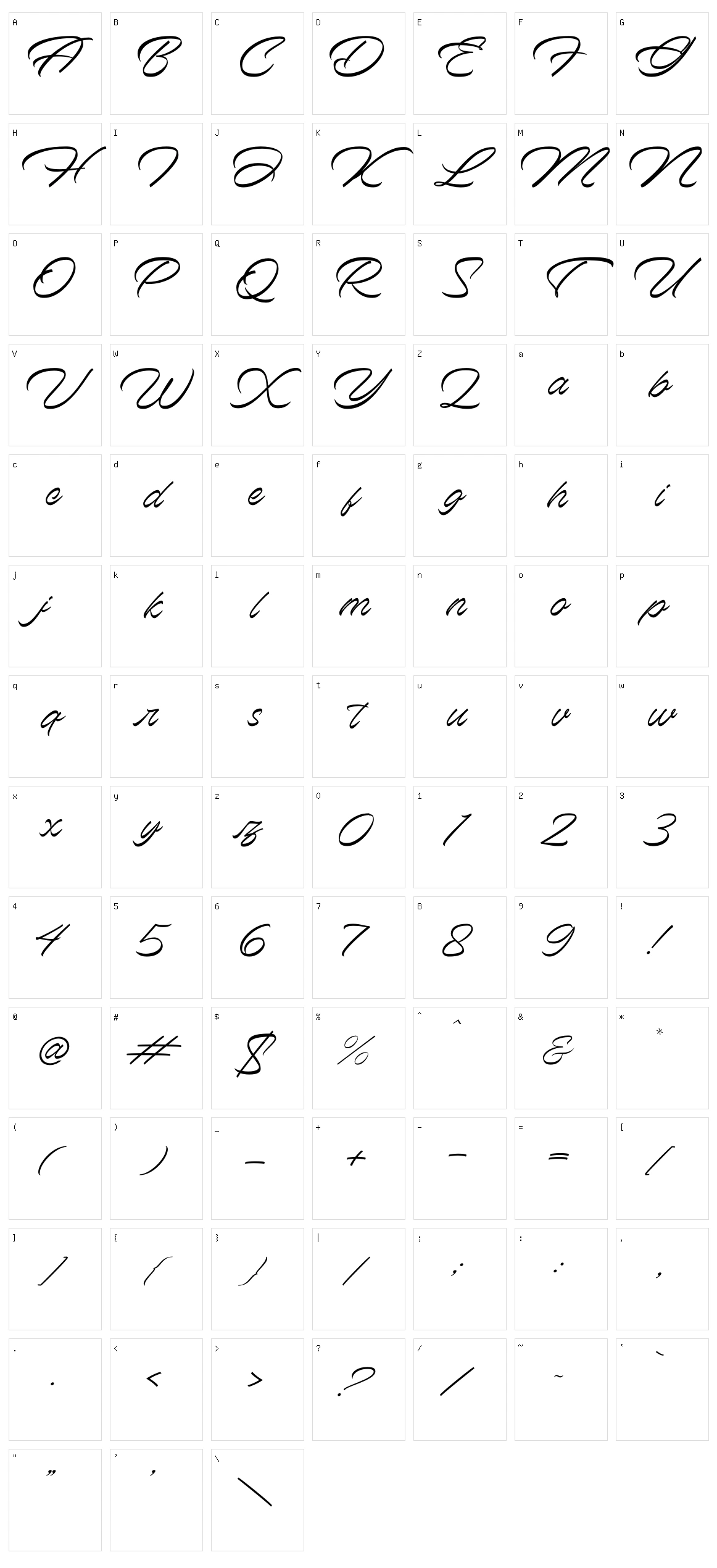 Roadly Hezarttest Character Set