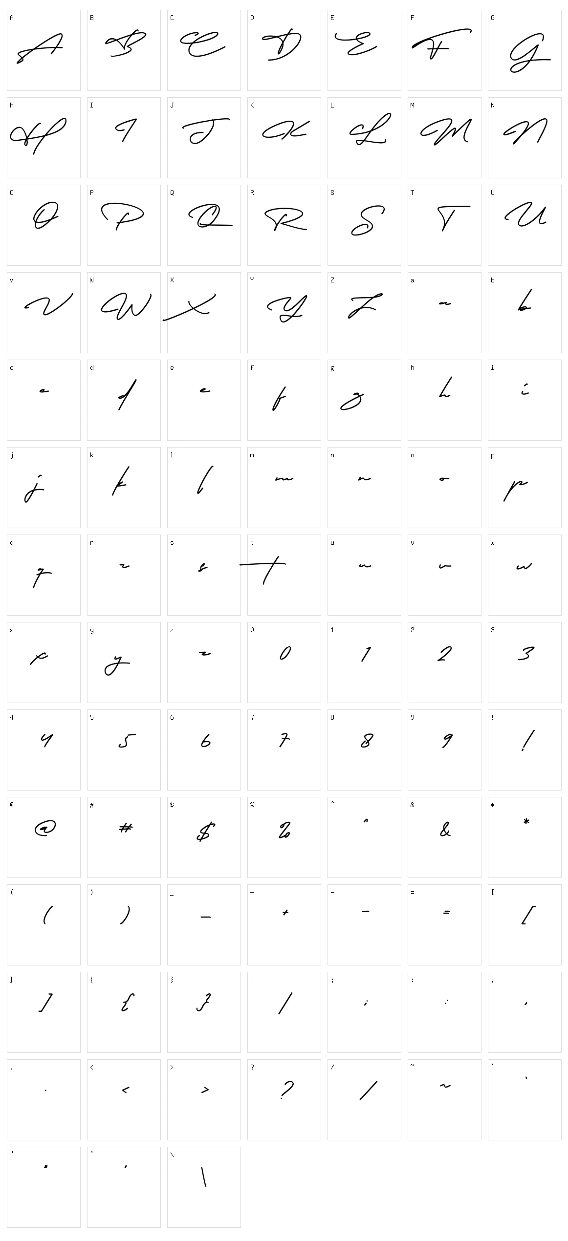 Robertson Character Set