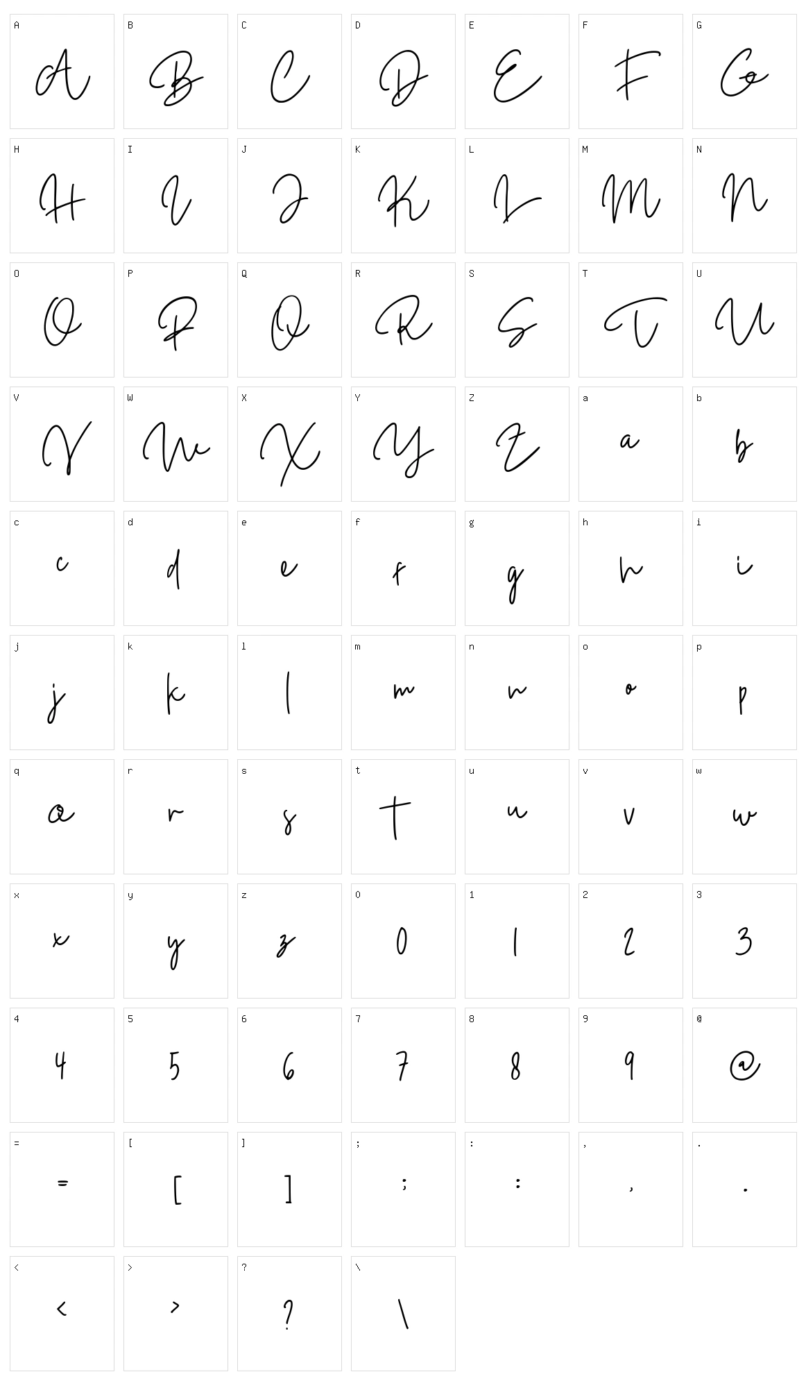 Rochestar Character Set