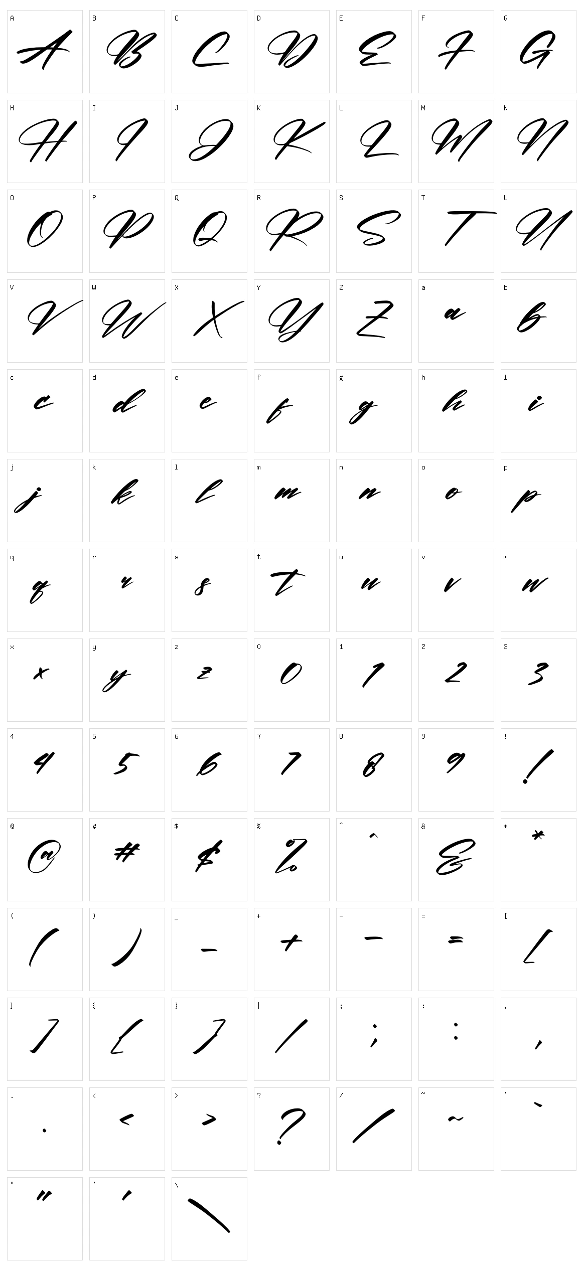 Rockesta Brush Character Set