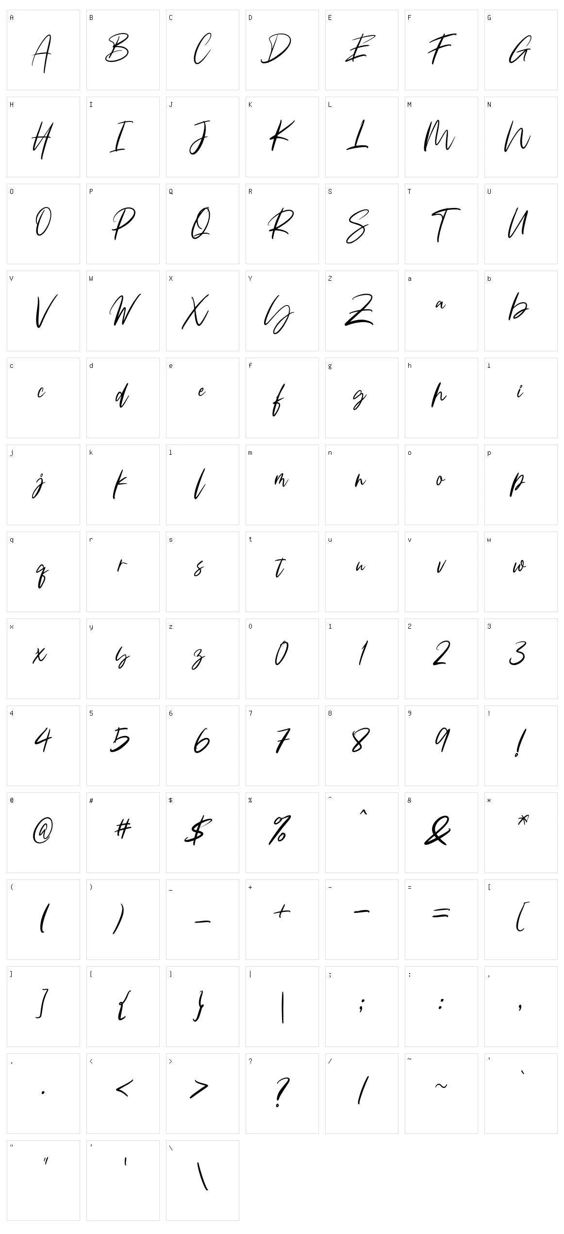 Rockless Character Set