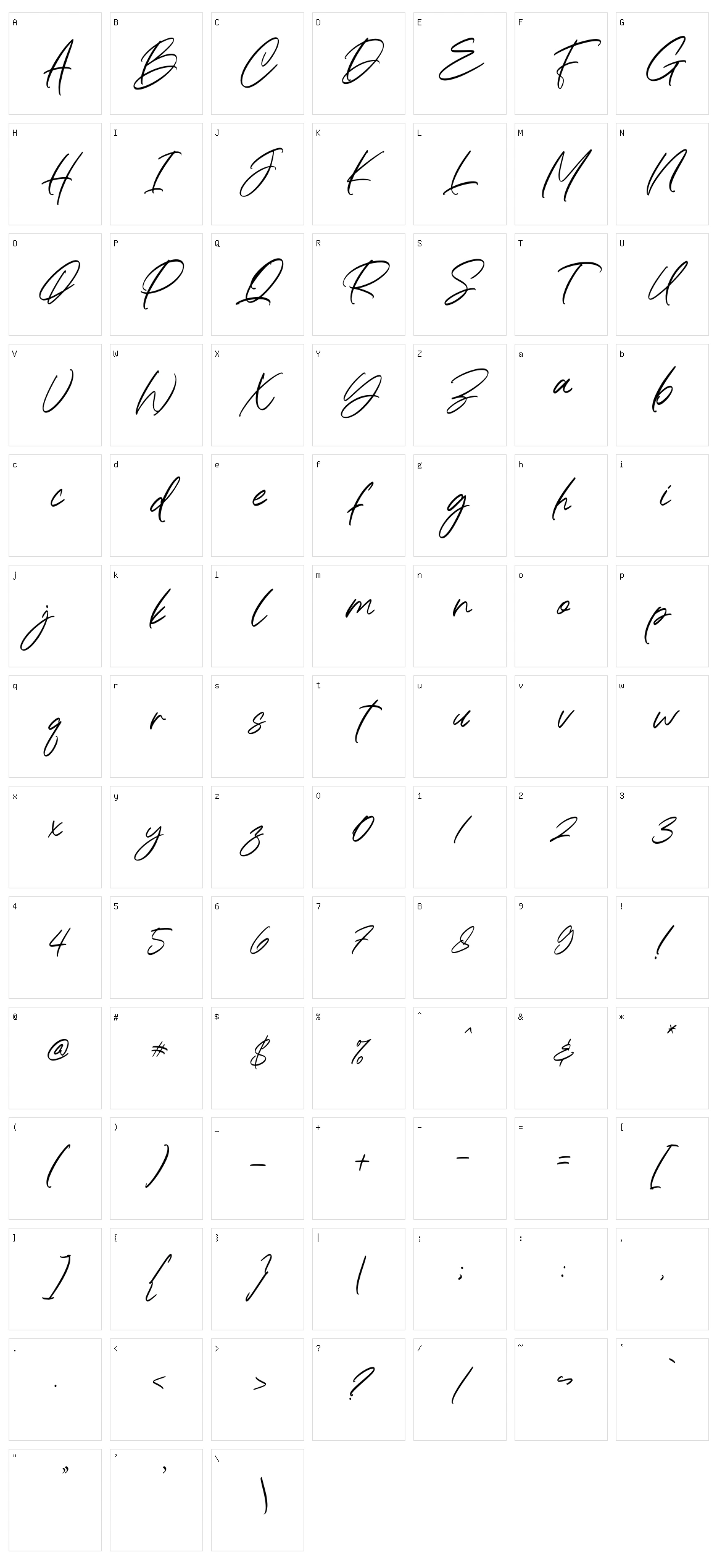 Rocttasil Character Set