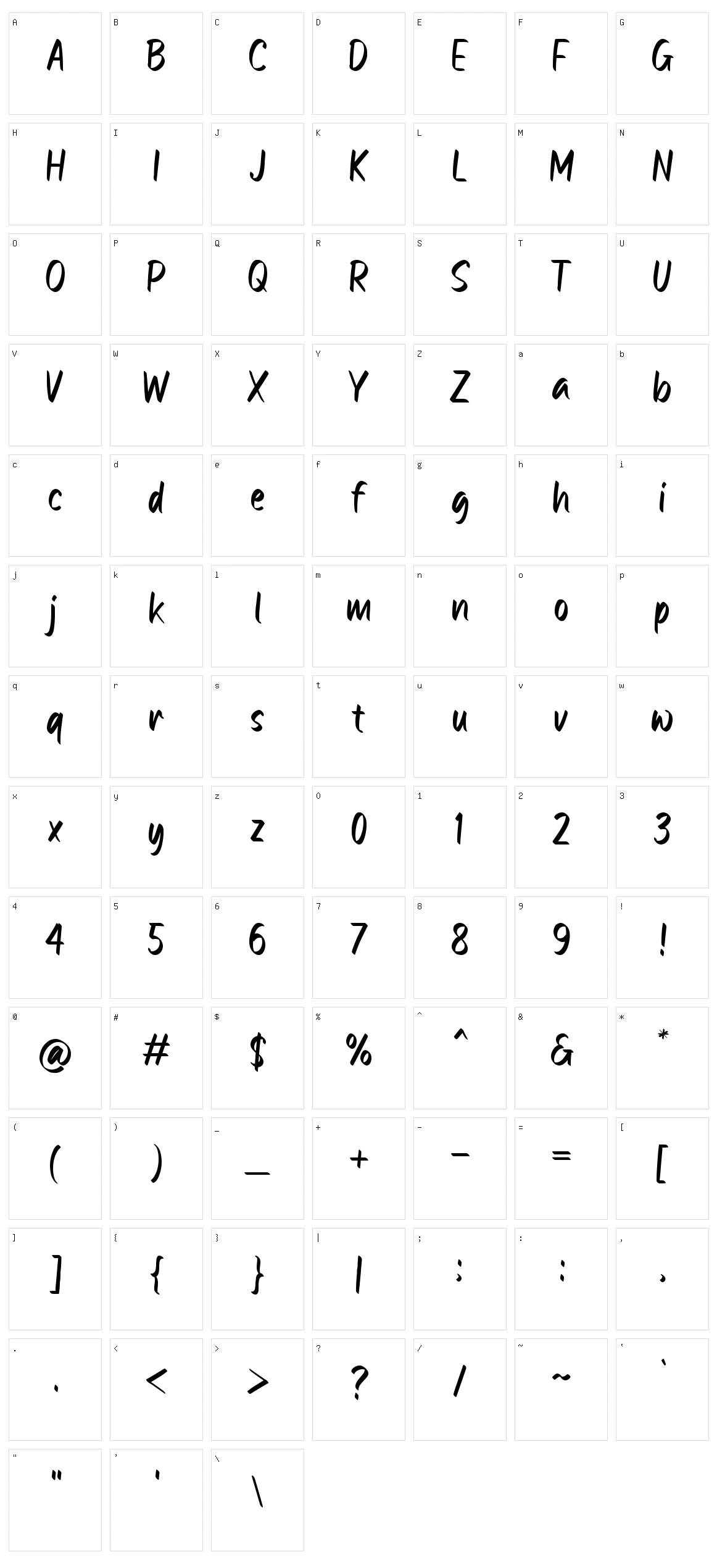 Rohs Simplicity Character Set