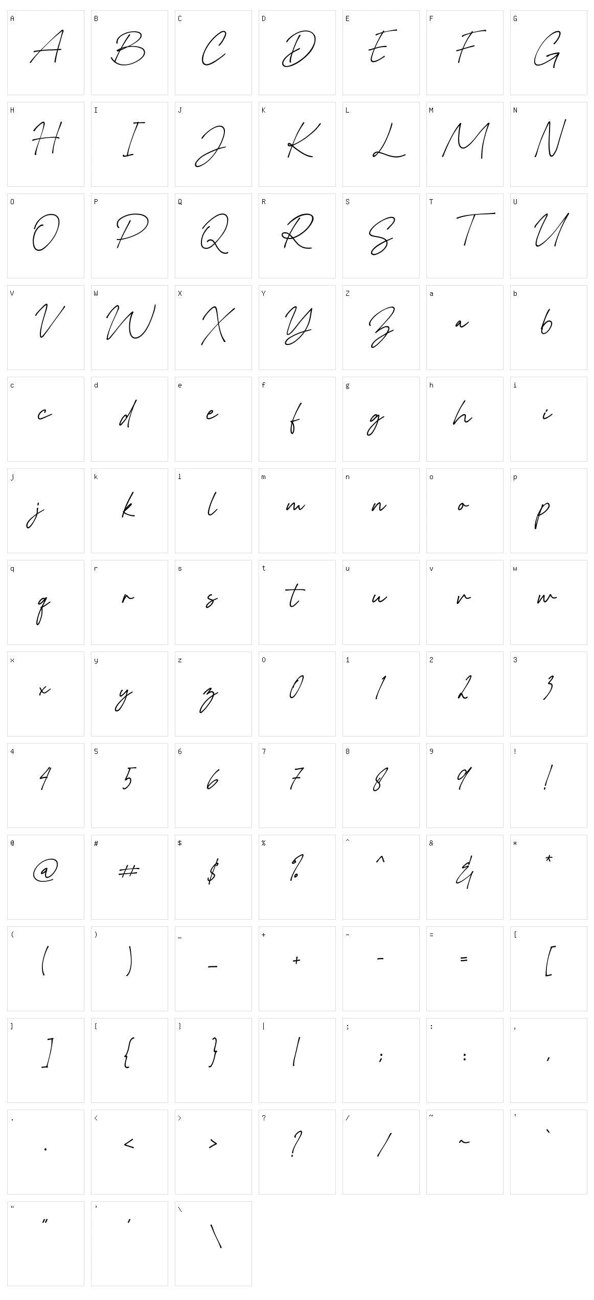 Rolasan Signature Character Set