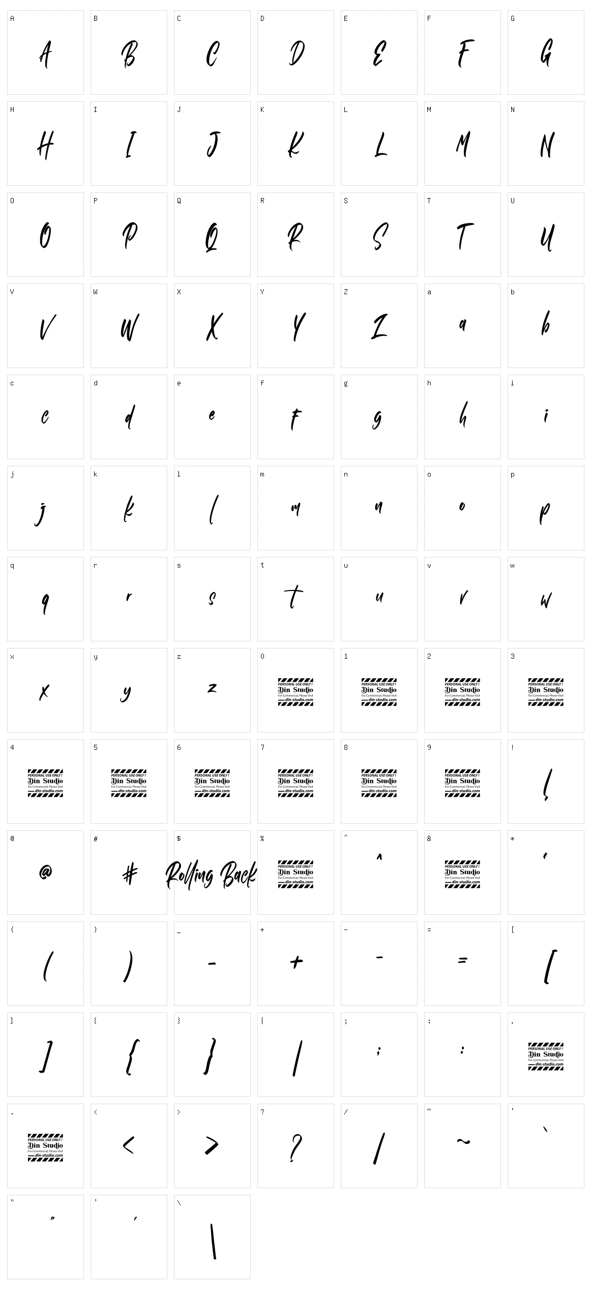 Rolling Back Character Set