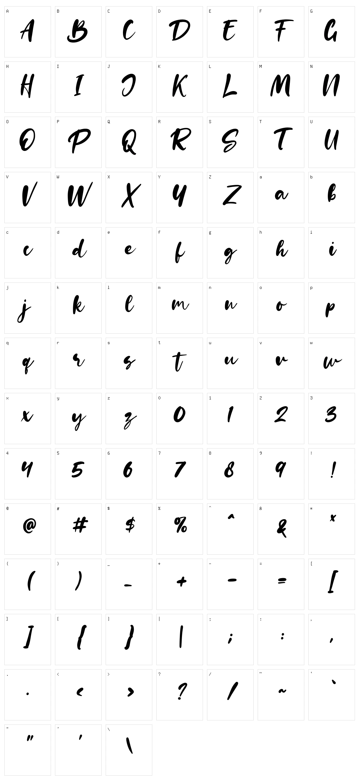 Rollis Character Set