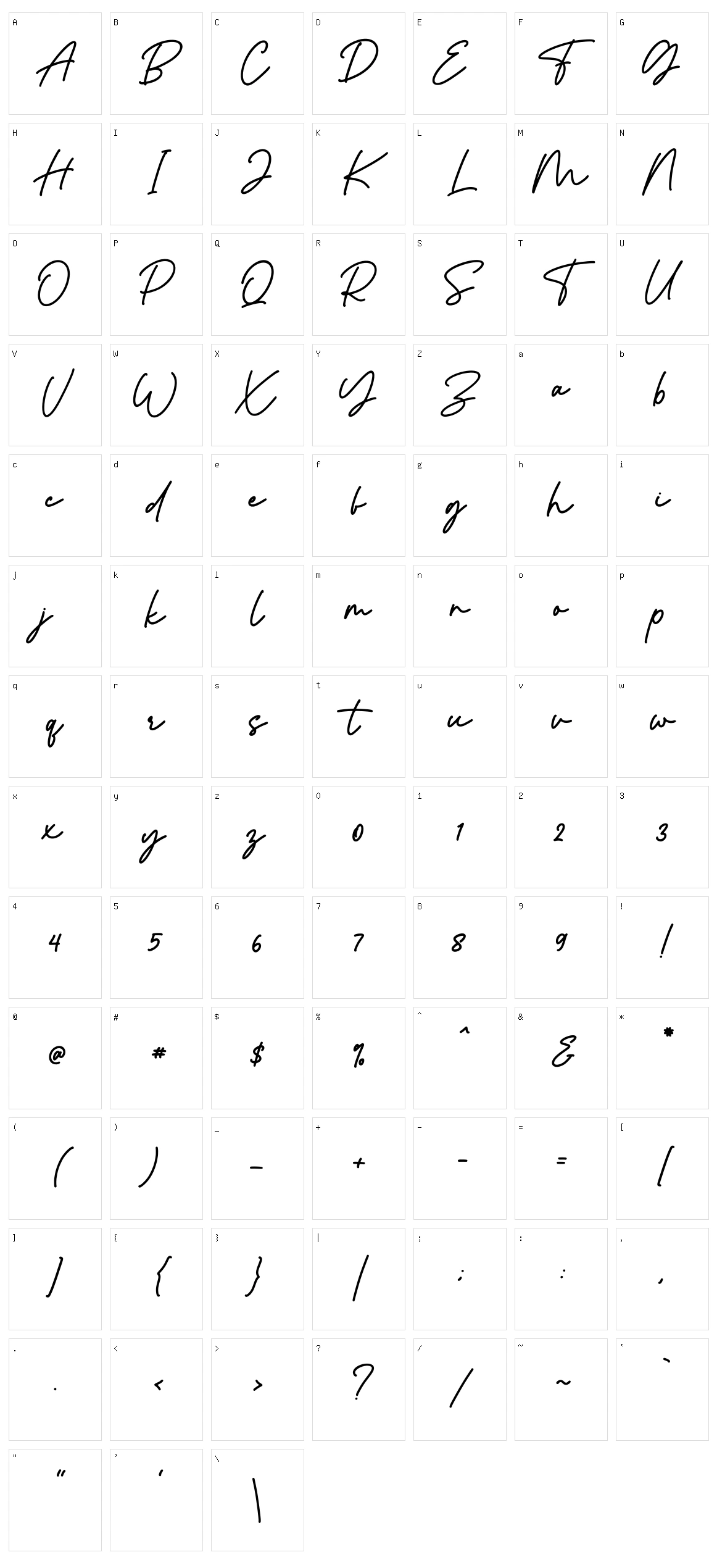Romedance Character Set