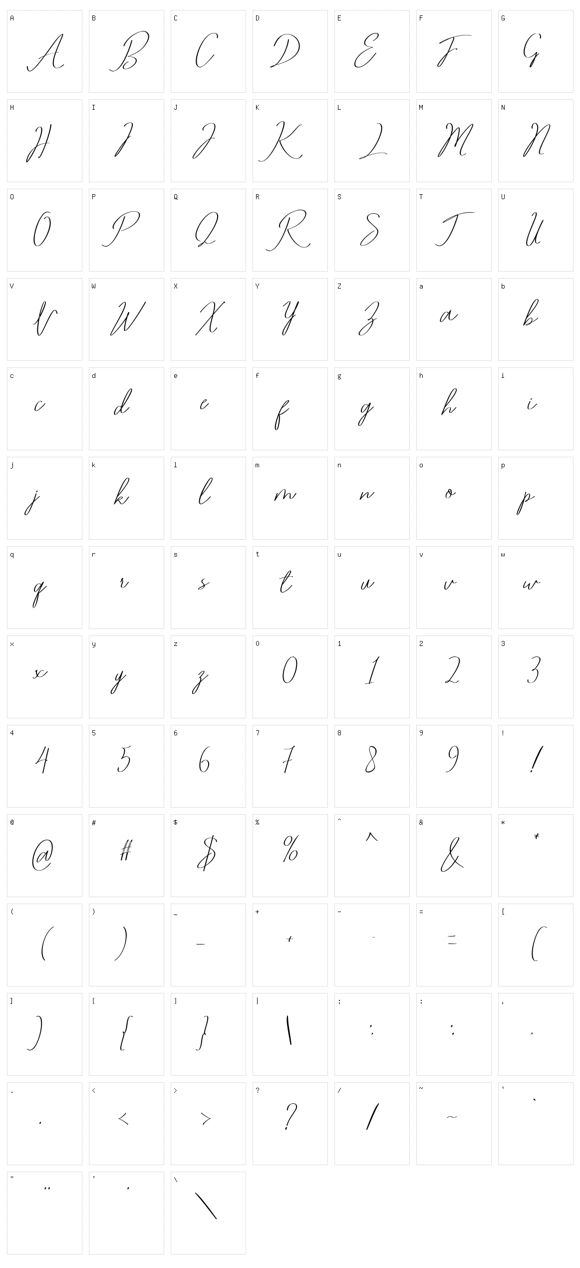Romtthing Character Set