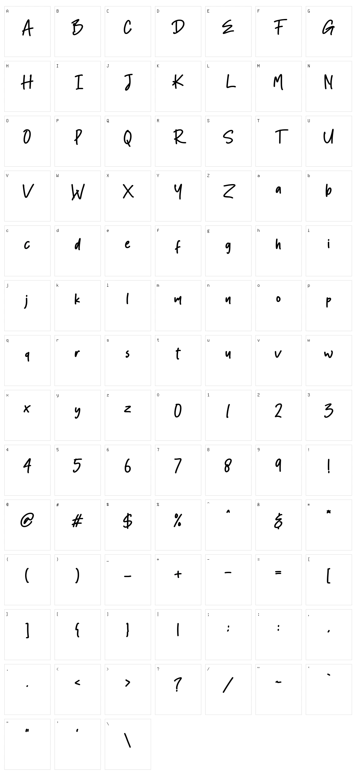Ronald Flick Character Set