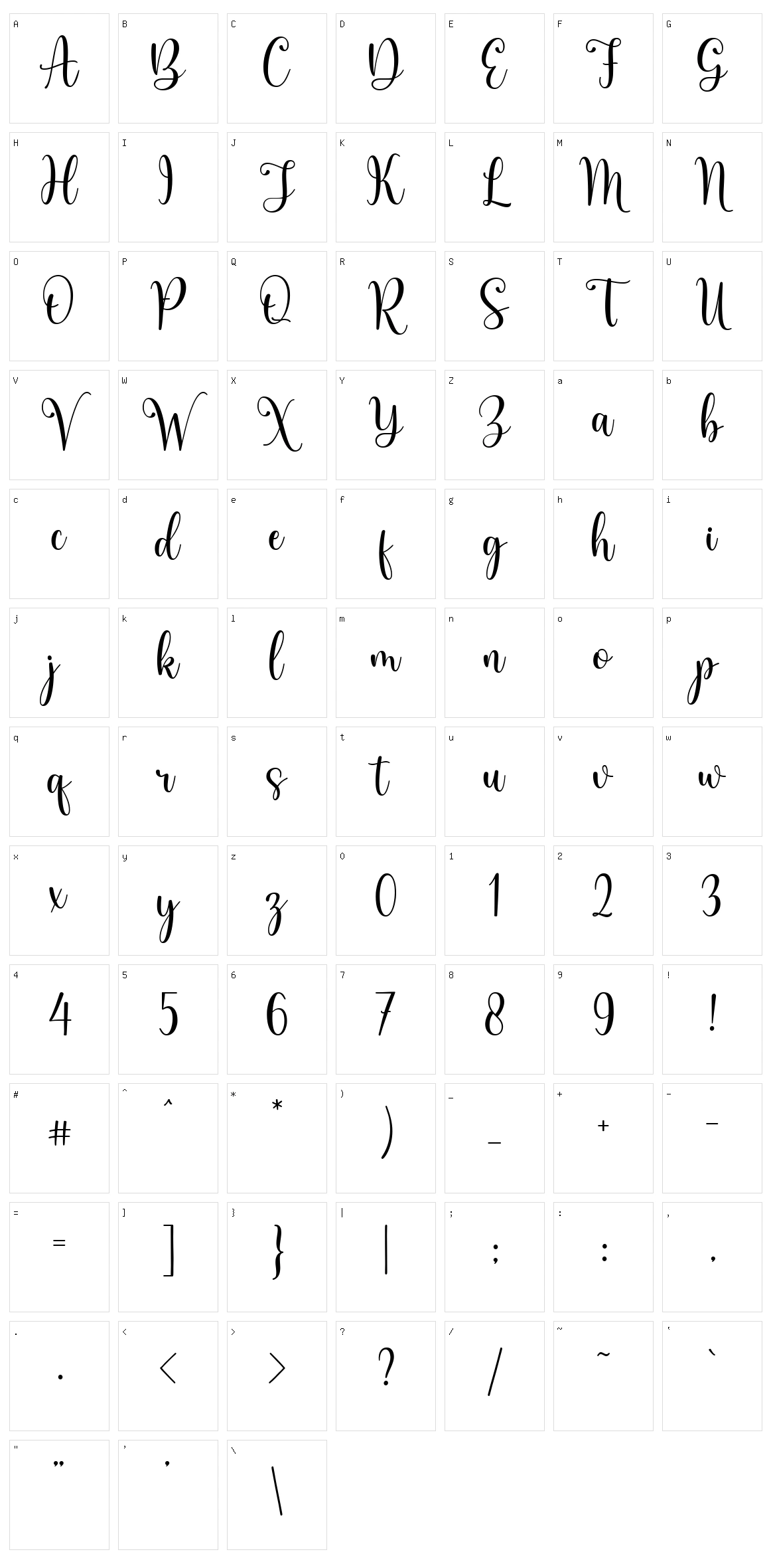 Ronsley Character Set