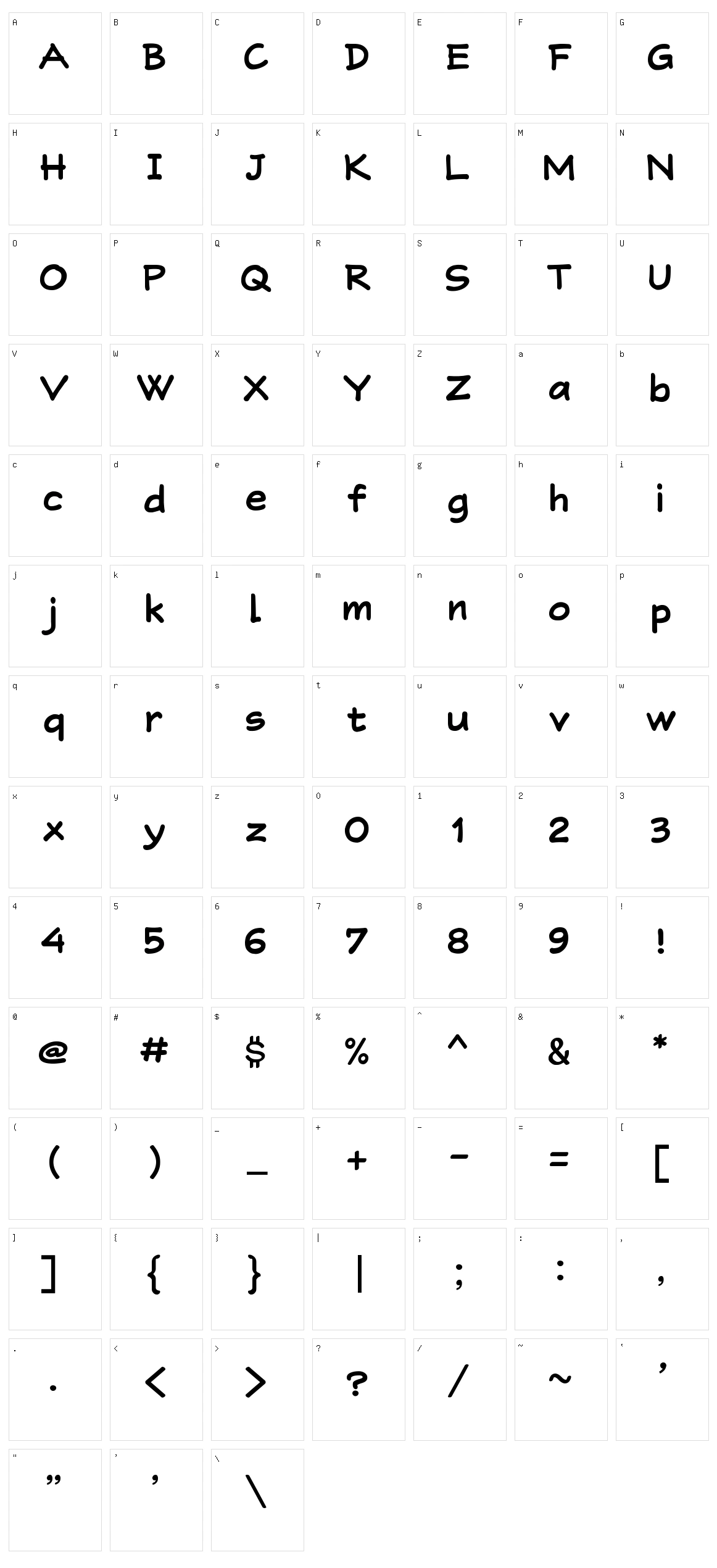 RonySiswadi 13 Character Set