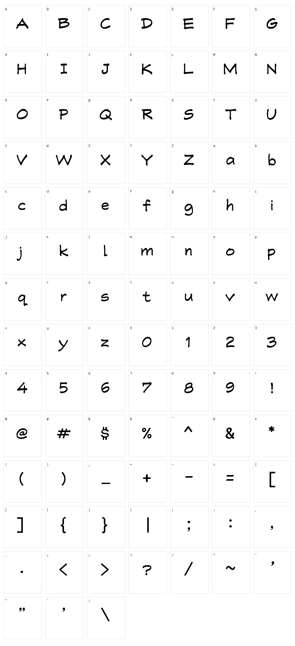 RonySiswadi 14 Character Set