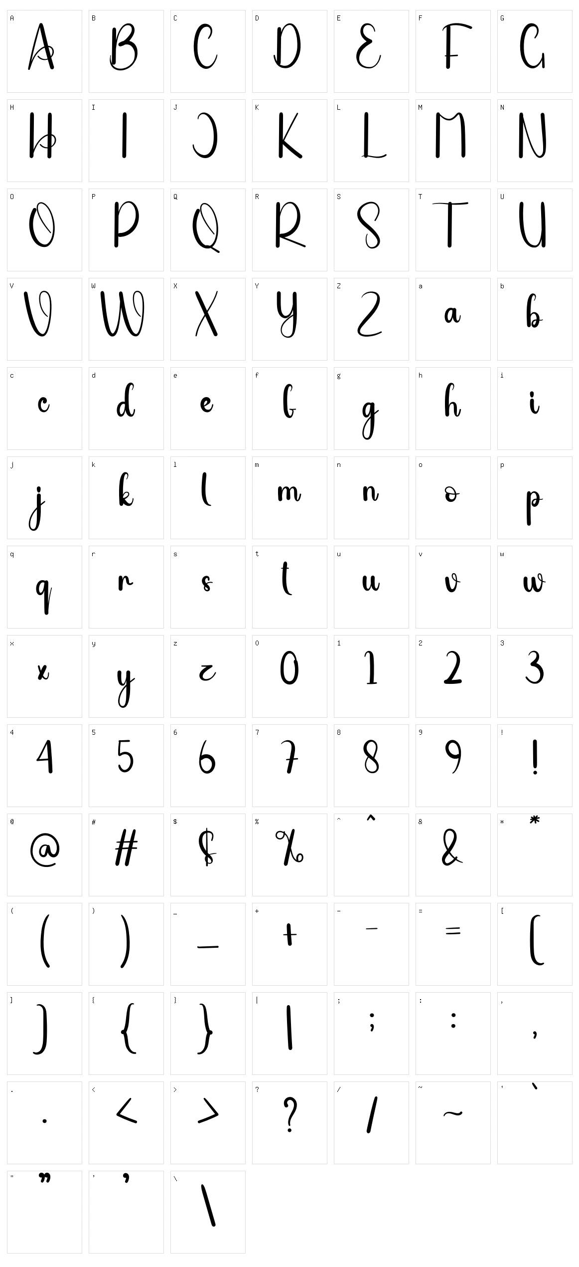 Roomline Character Set