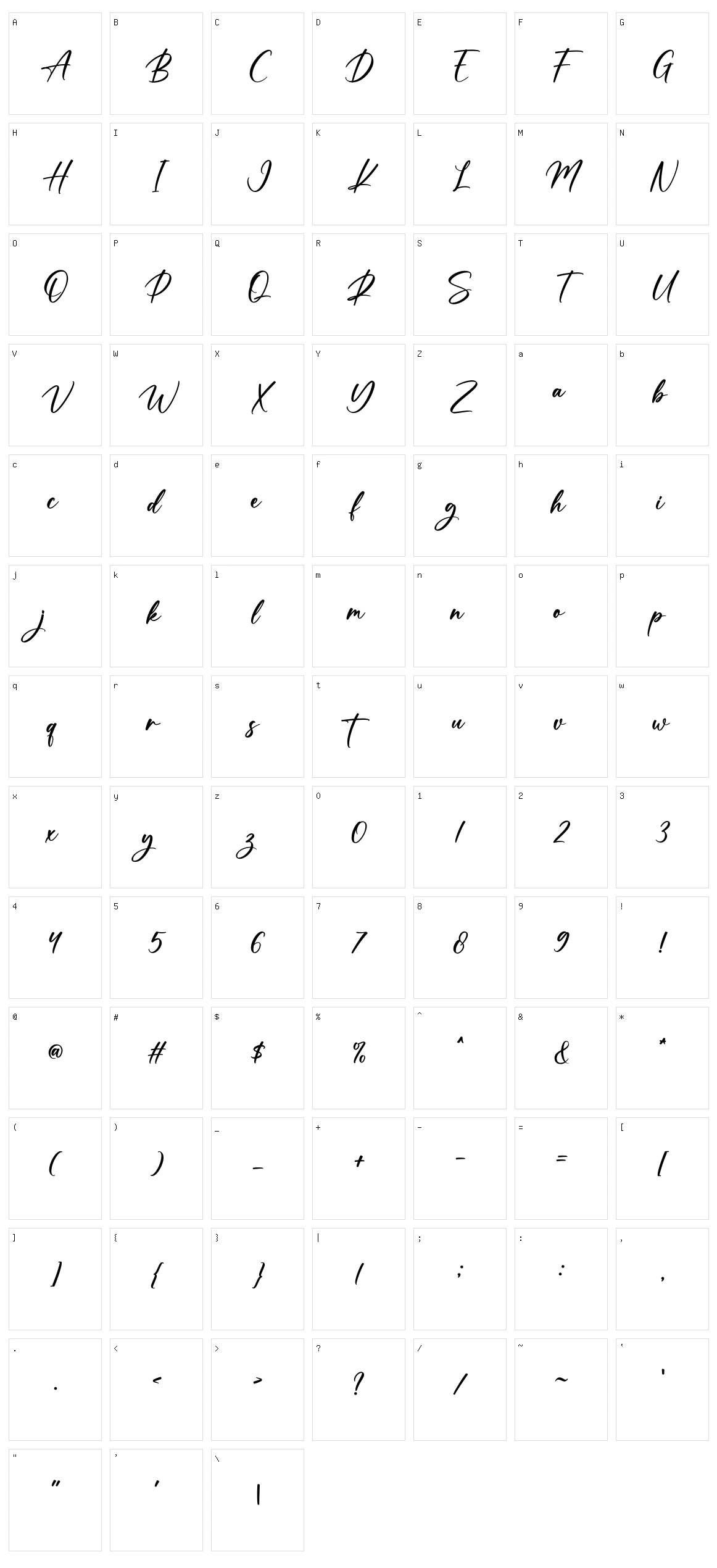 Rosaline Signature Character Set