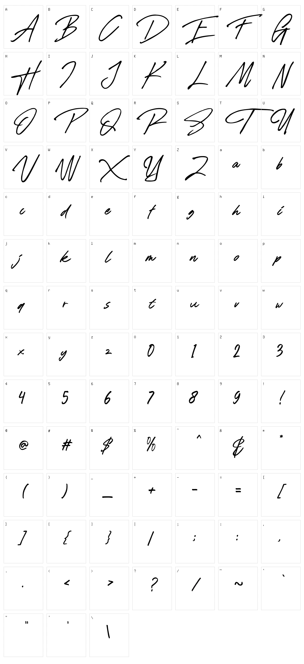 Rose Flinch Character Set