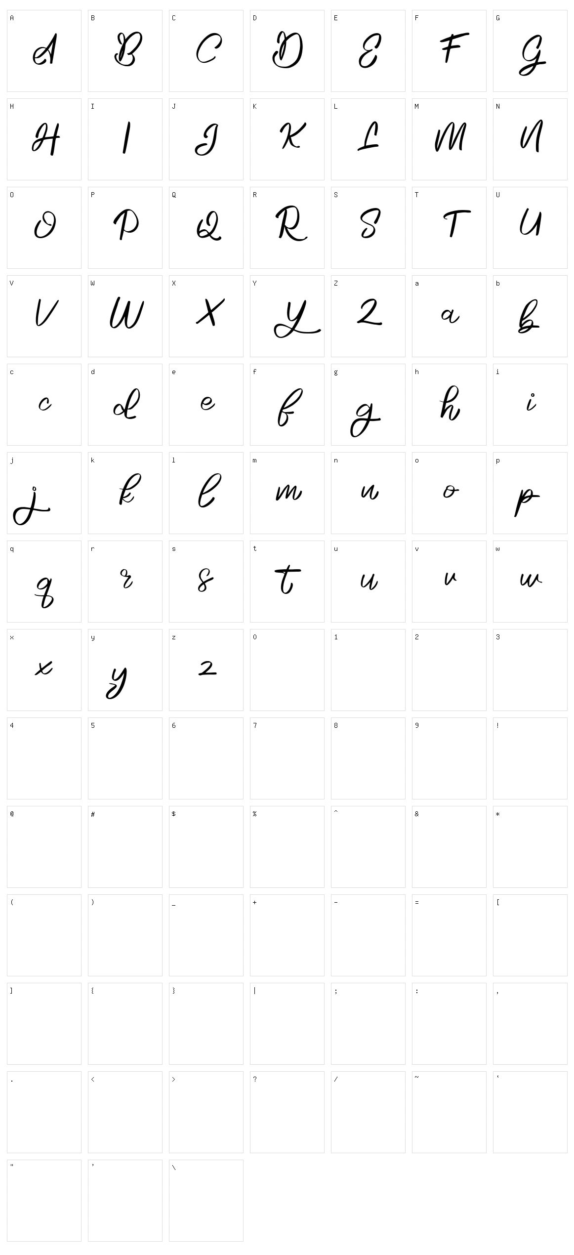 Rosela Character Set