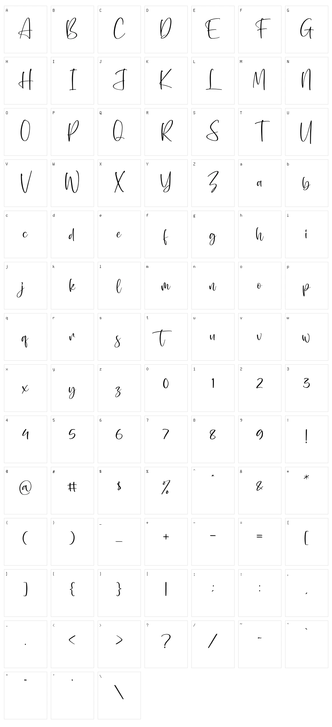 Roselland Character Set