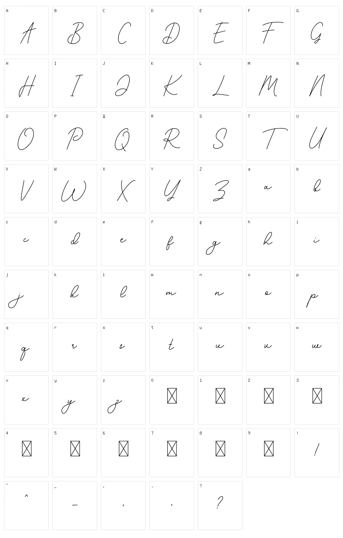 Roshayati Character Set