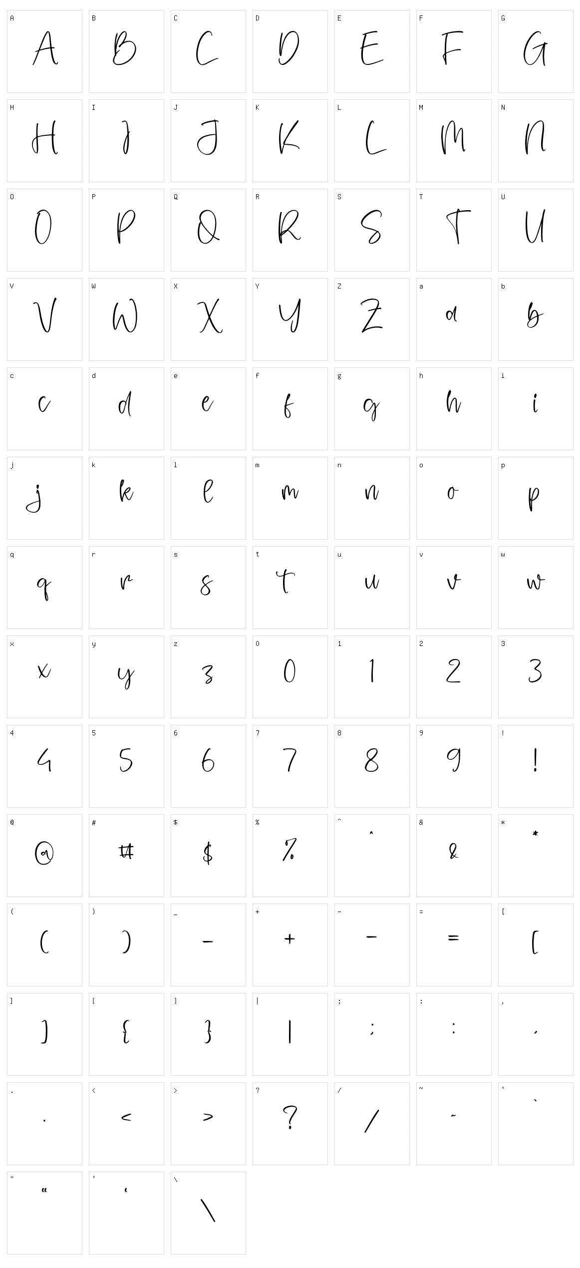 Roshivall Character Set