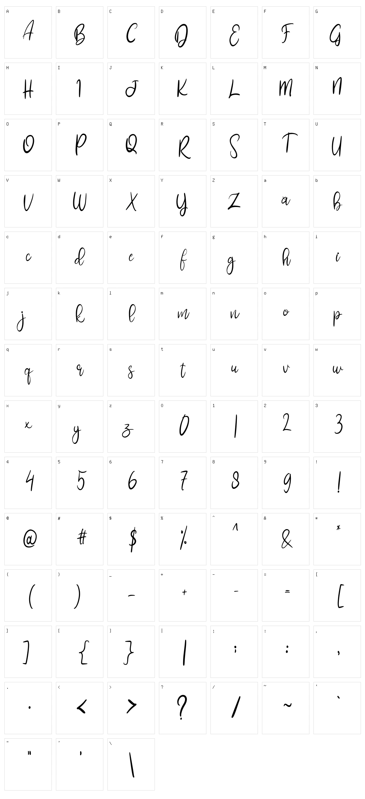 Rossa Character Set