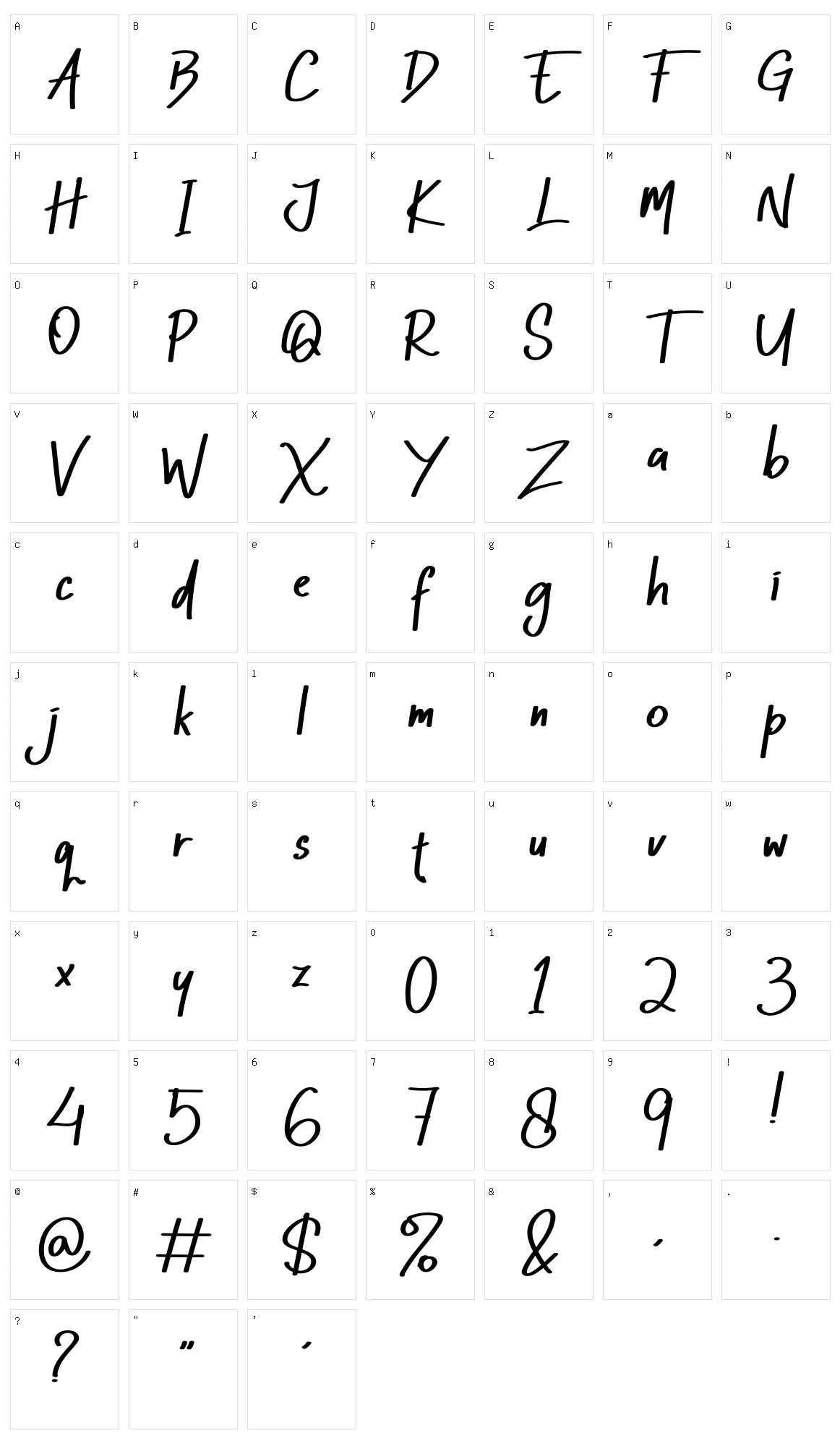Rosther Character Set