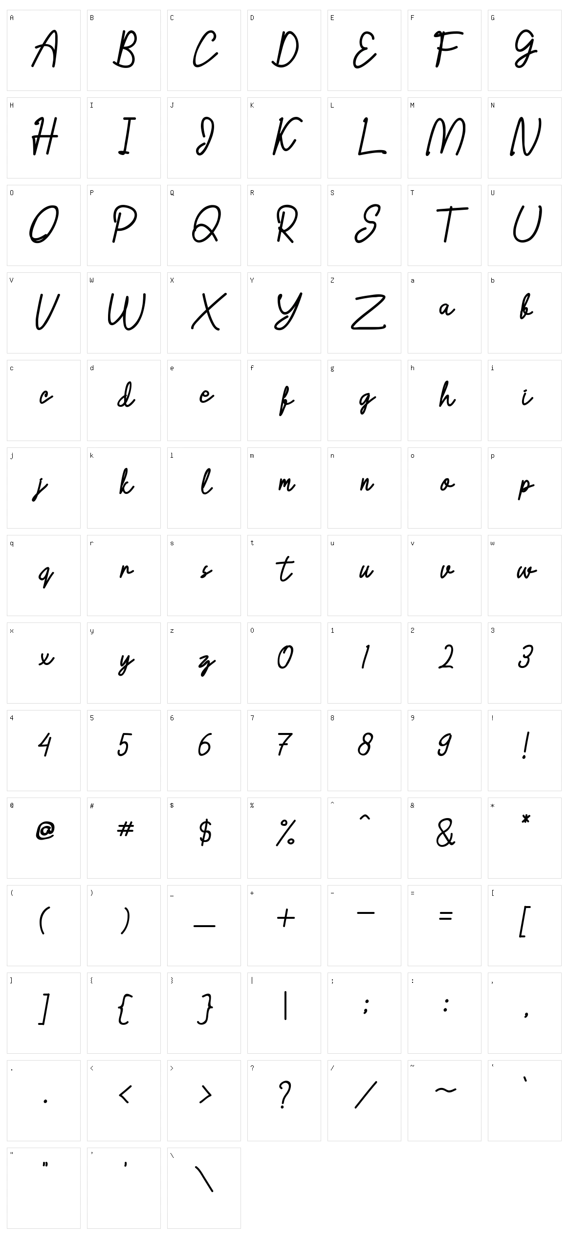 Rote Character Set