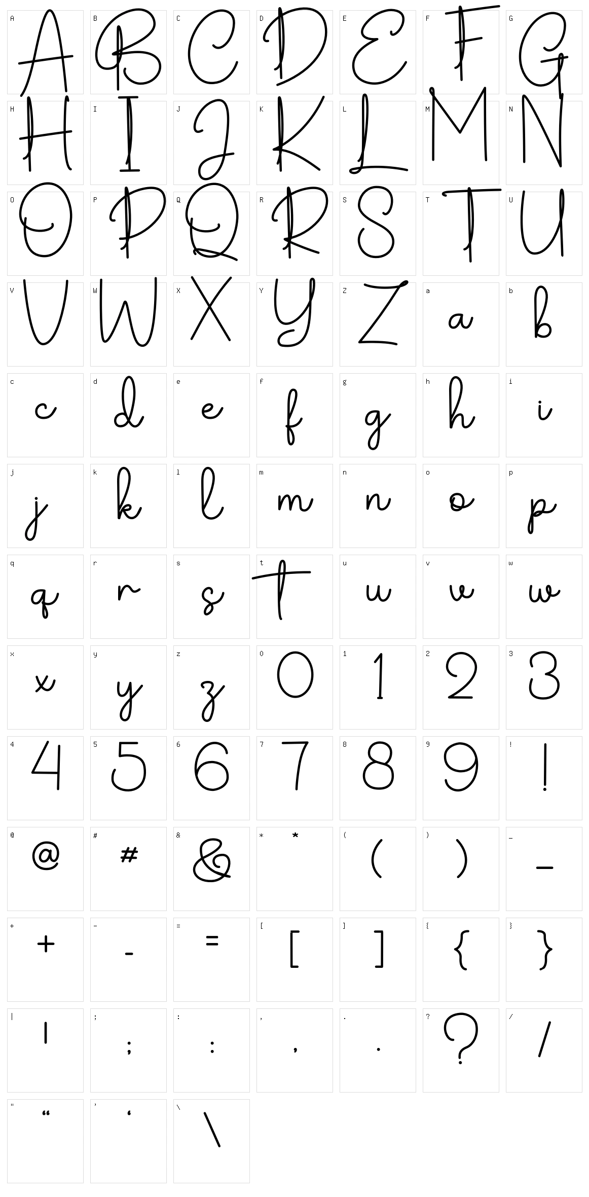Rottedim Signature Character Set