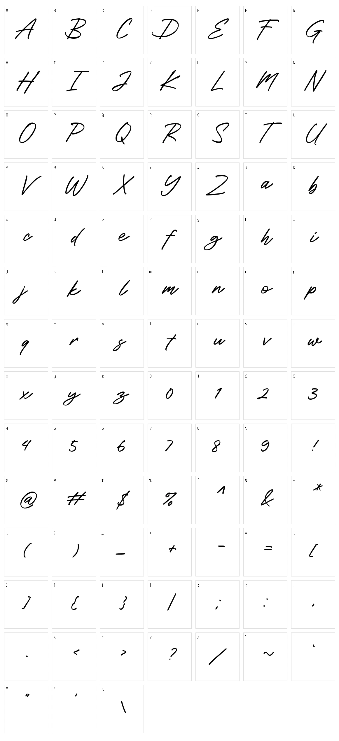 Roustel Character Set