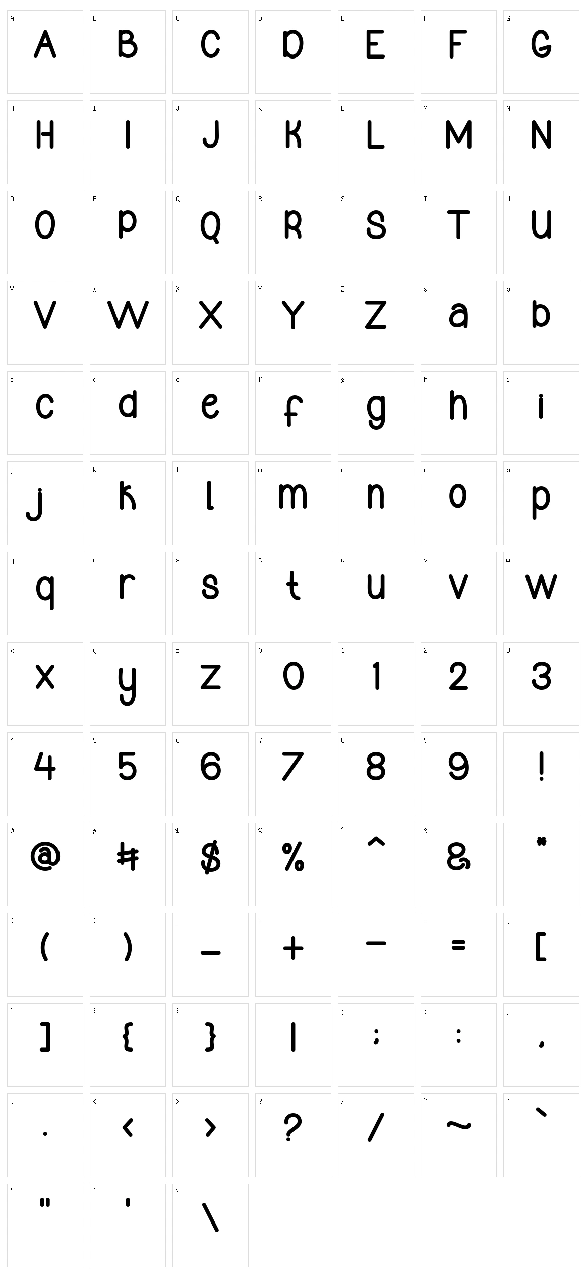 Jingle Song Character Set