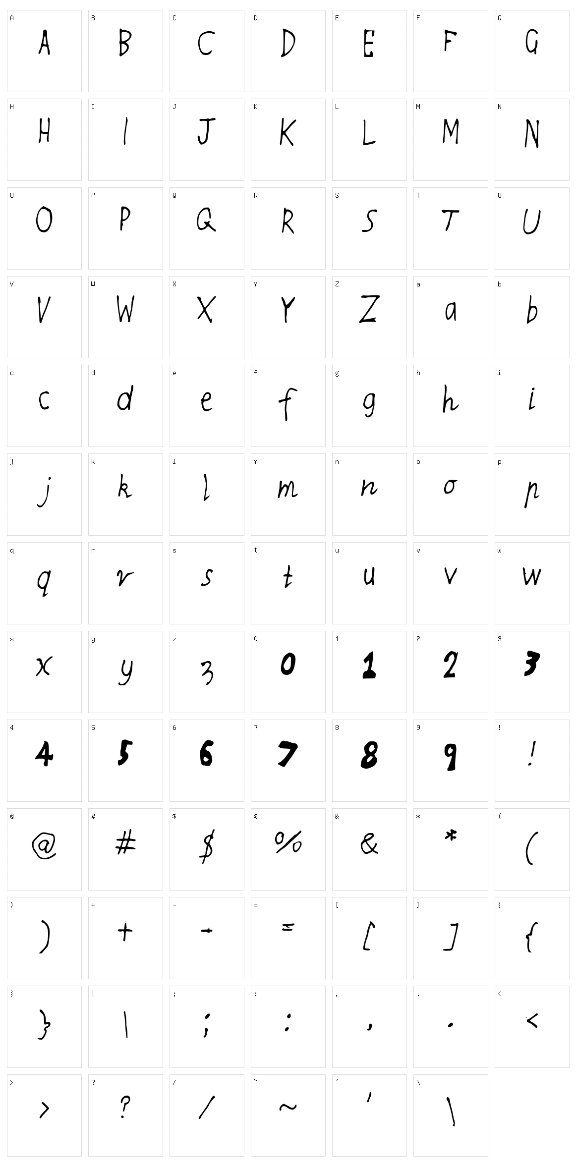 RQS Thinny and Thicky Character Set