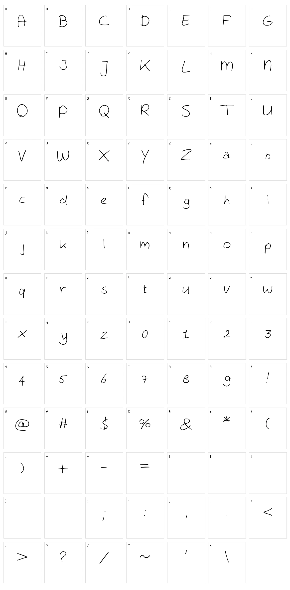 Ruben Koops Character Set
