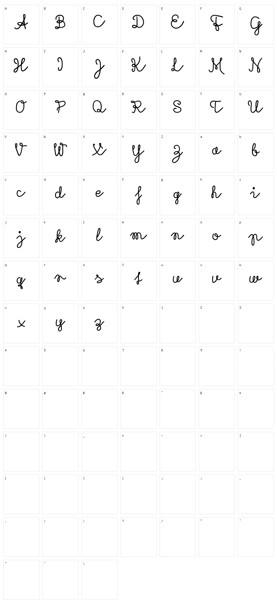 Rubican Character Set