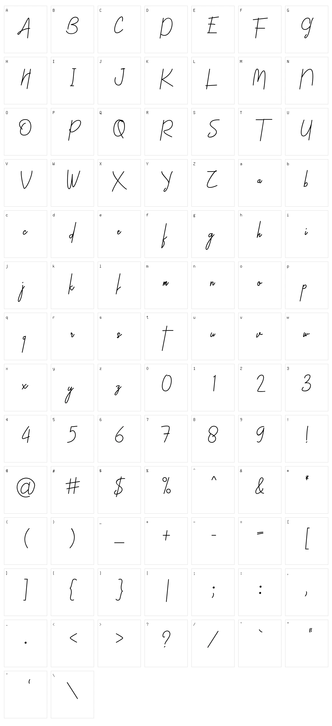 Rufino Character Set