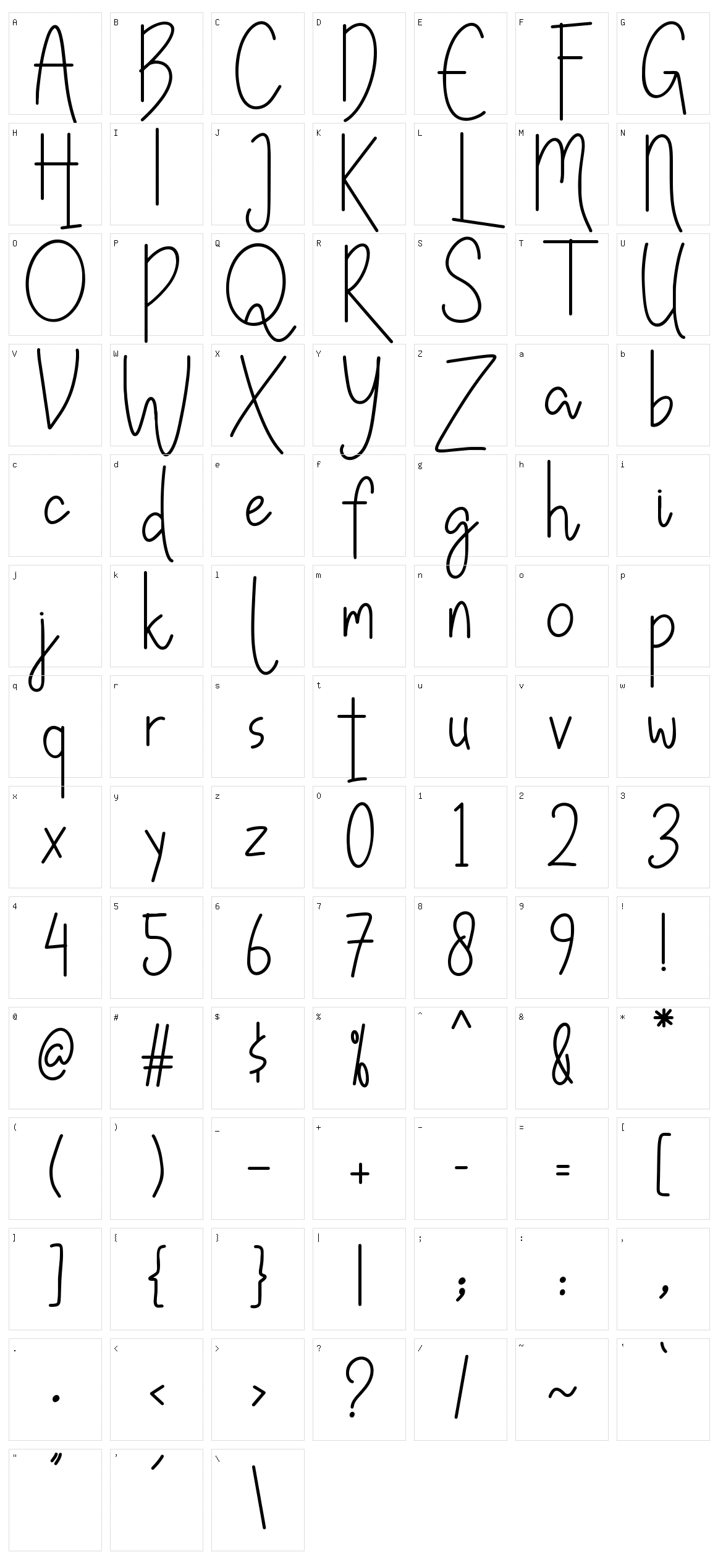 Ruglhe Character Set