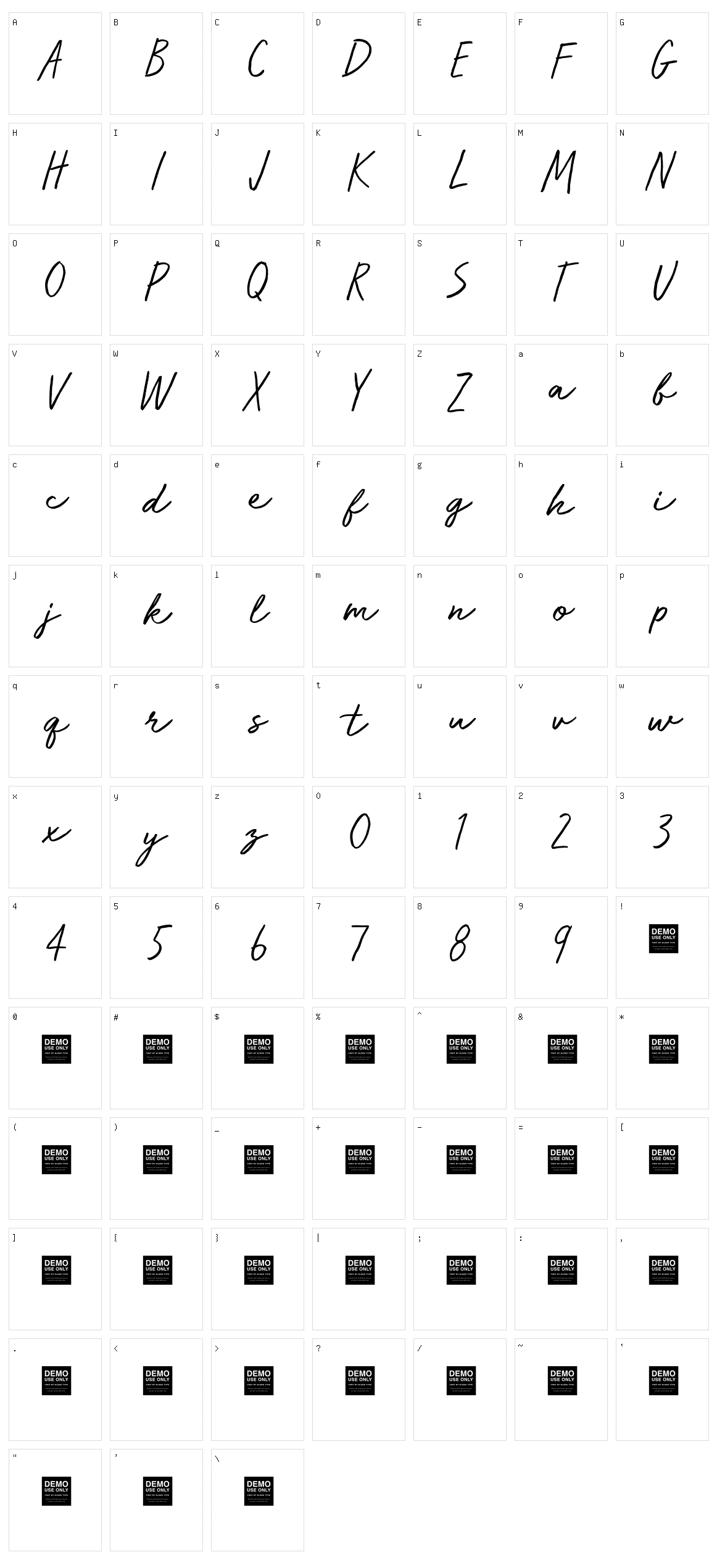 Run Wild Character Set