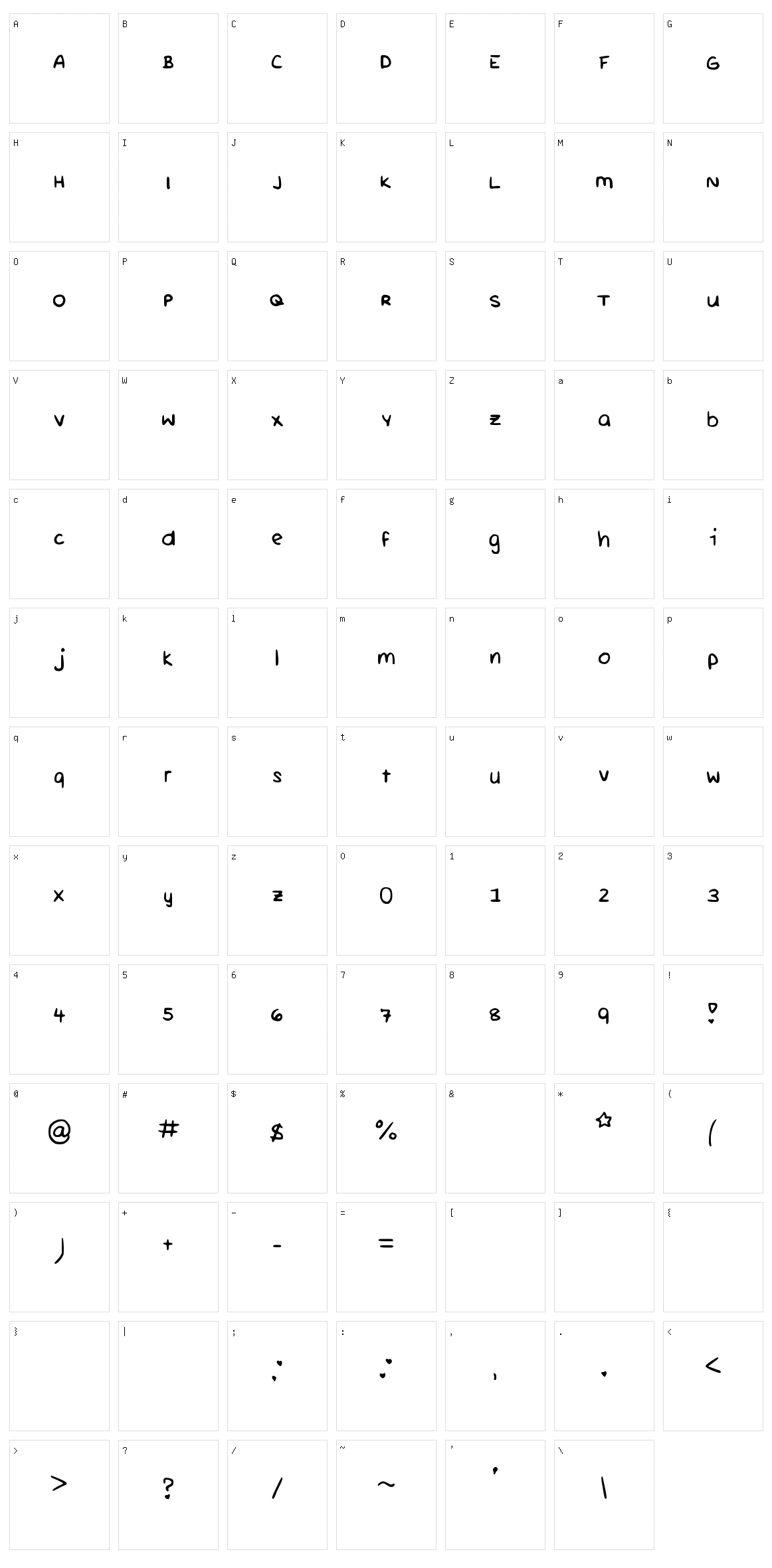 Rurichii Character Set