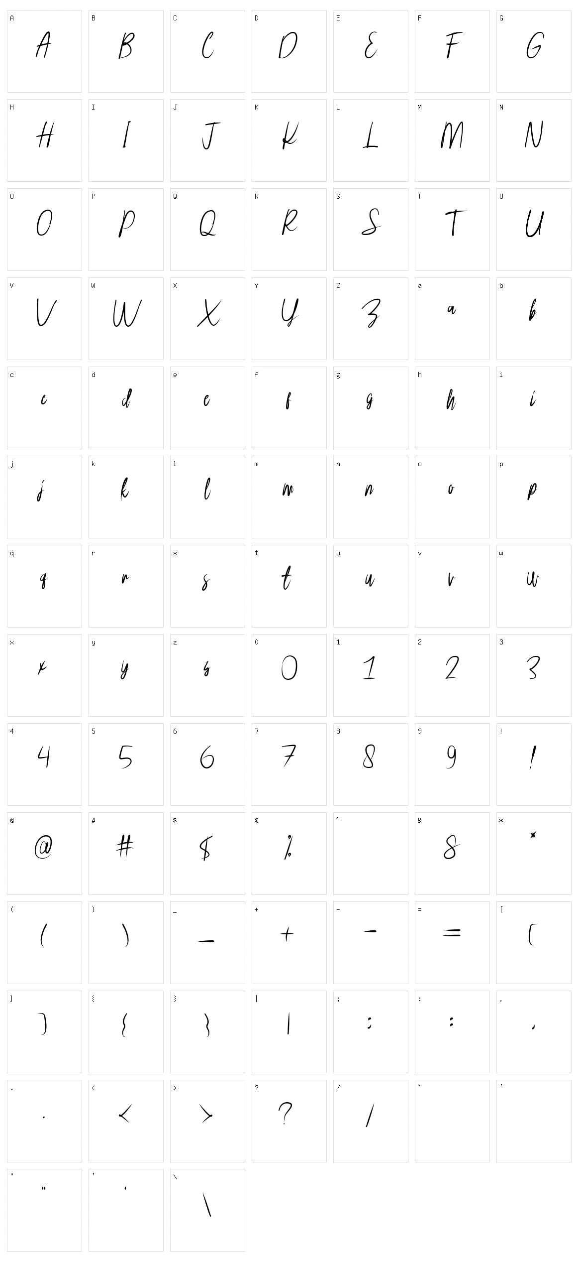 Rusher Character Set