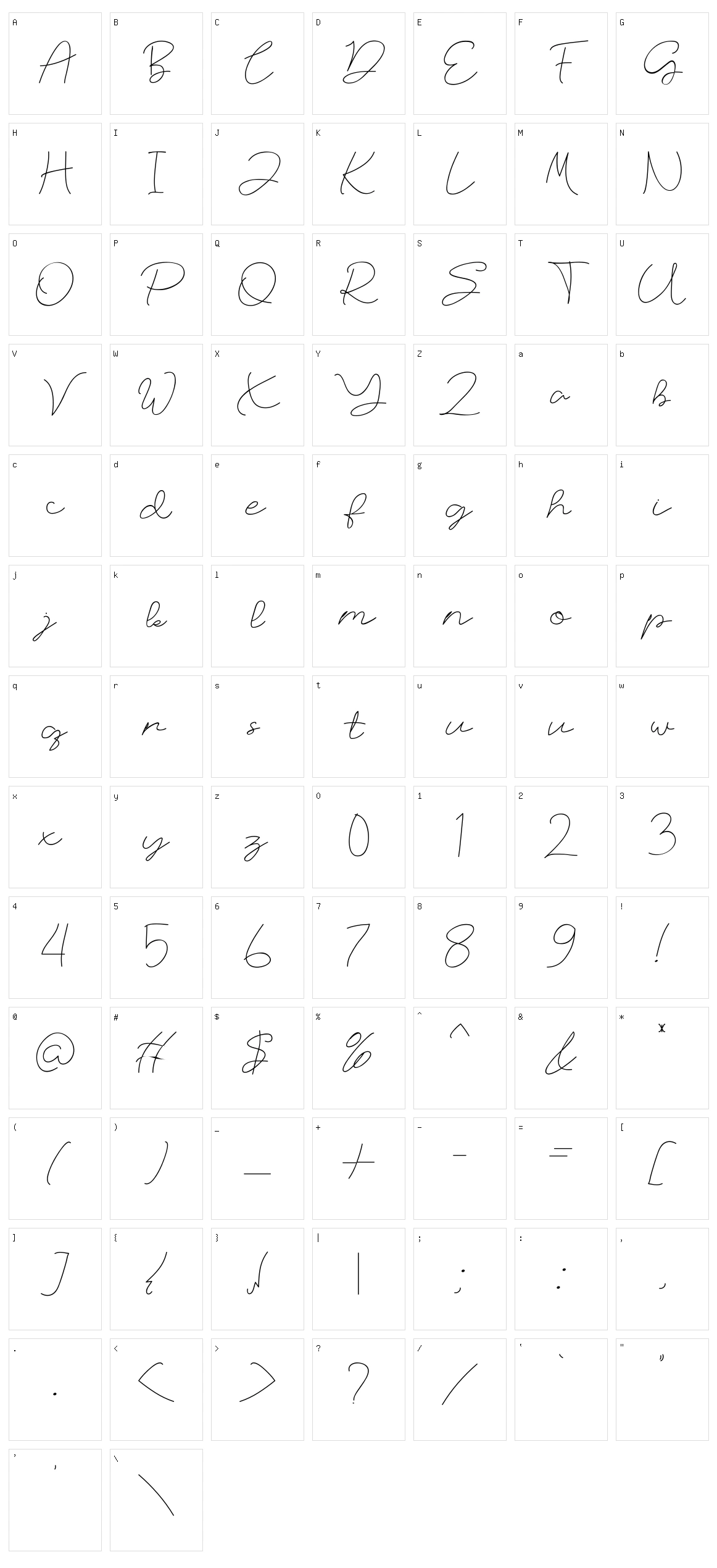 Russland Character Set