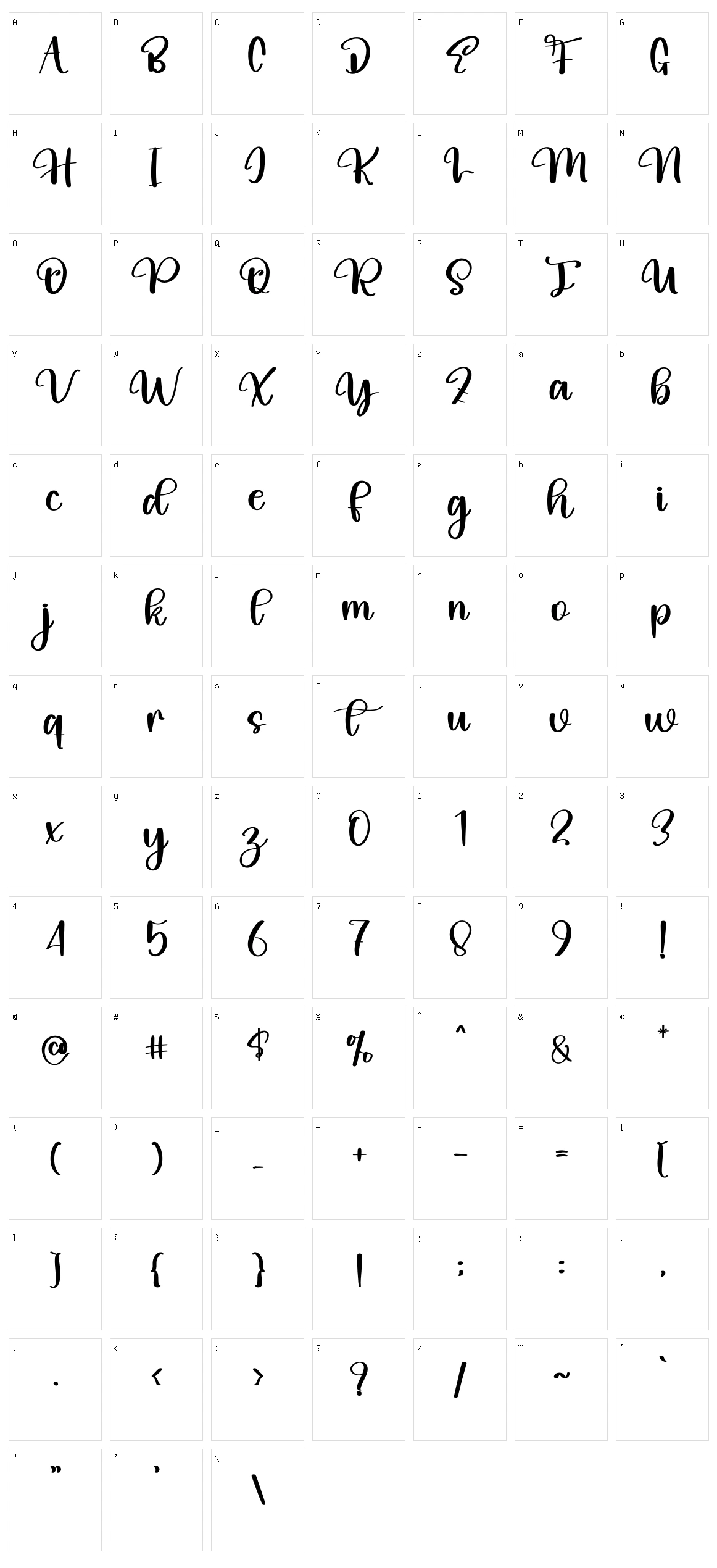 Rustic Character Set