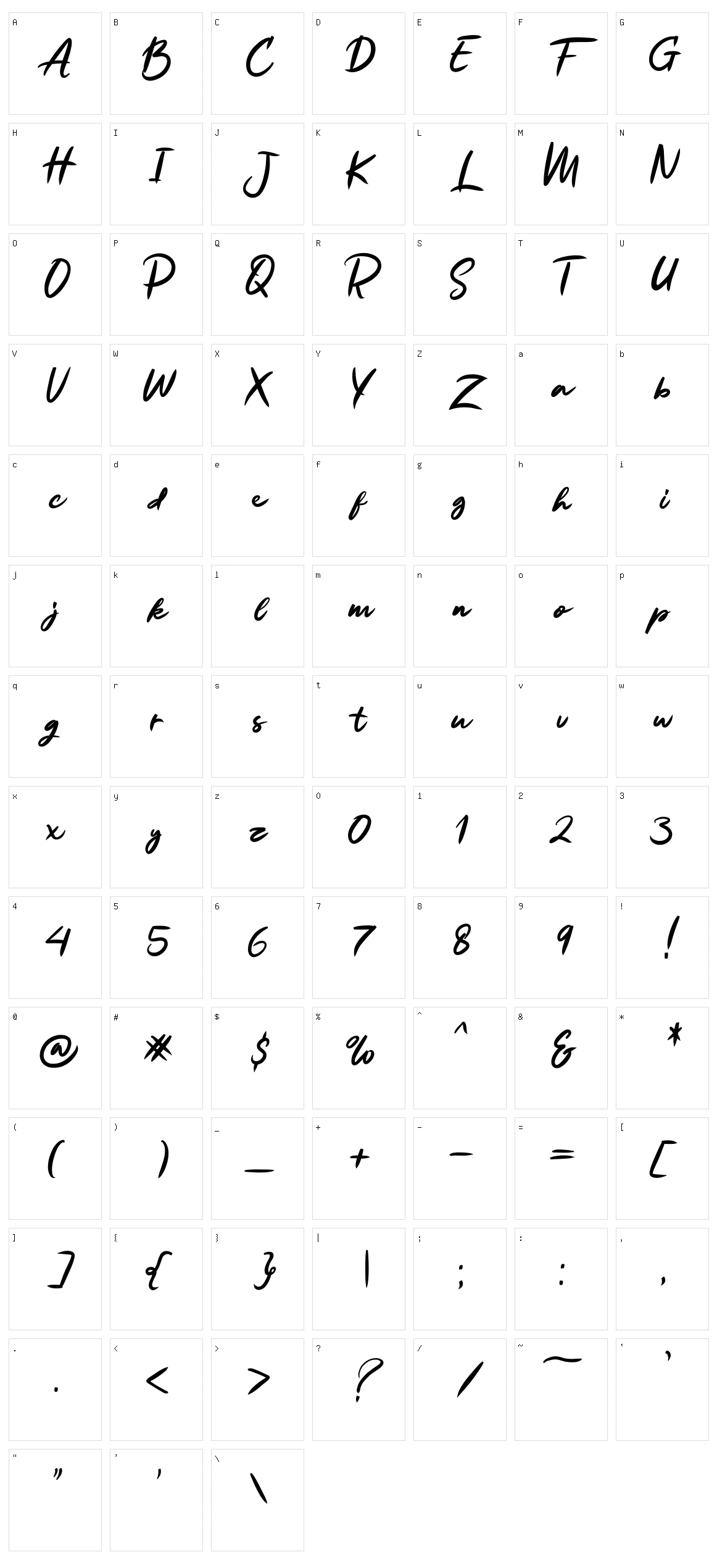 Ruthen Back Character Set