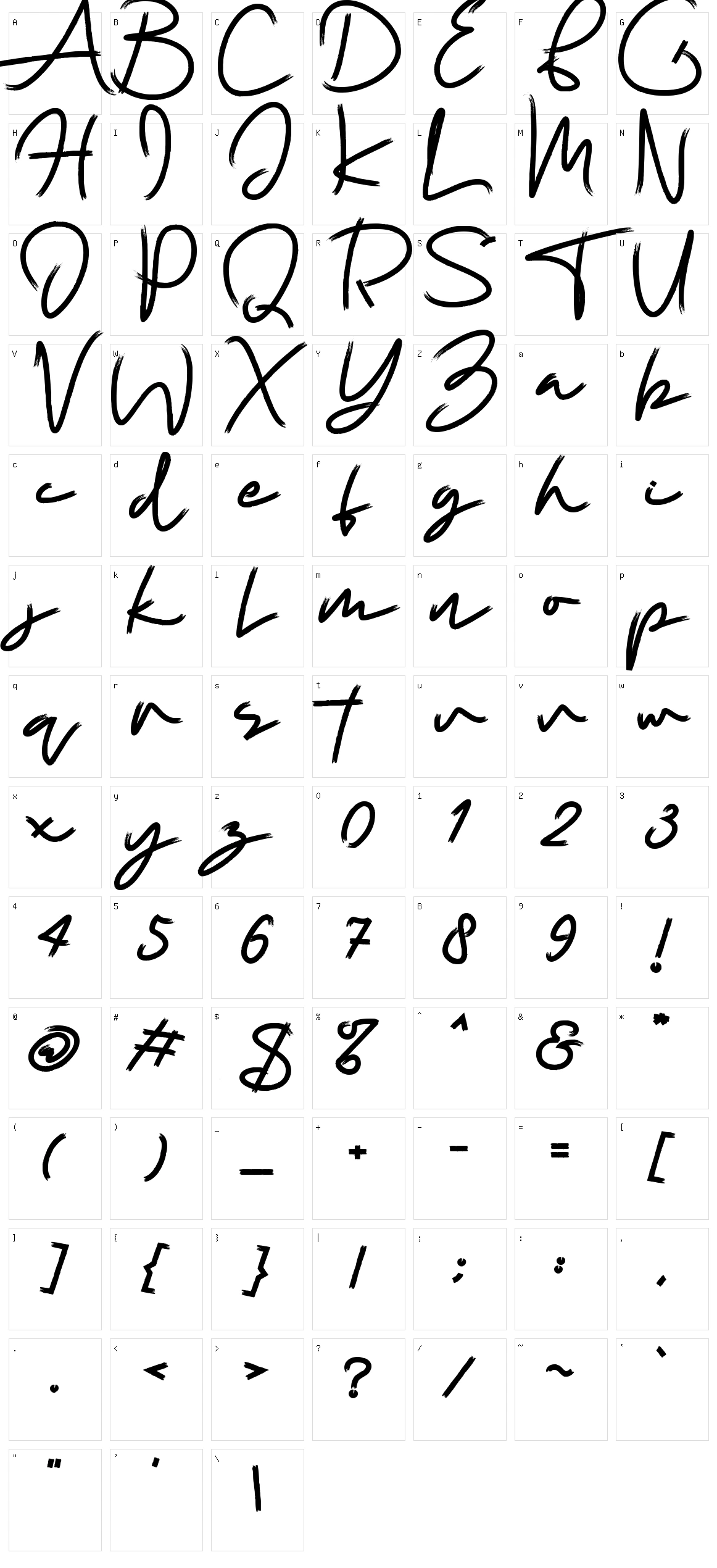 Rutter Character Set