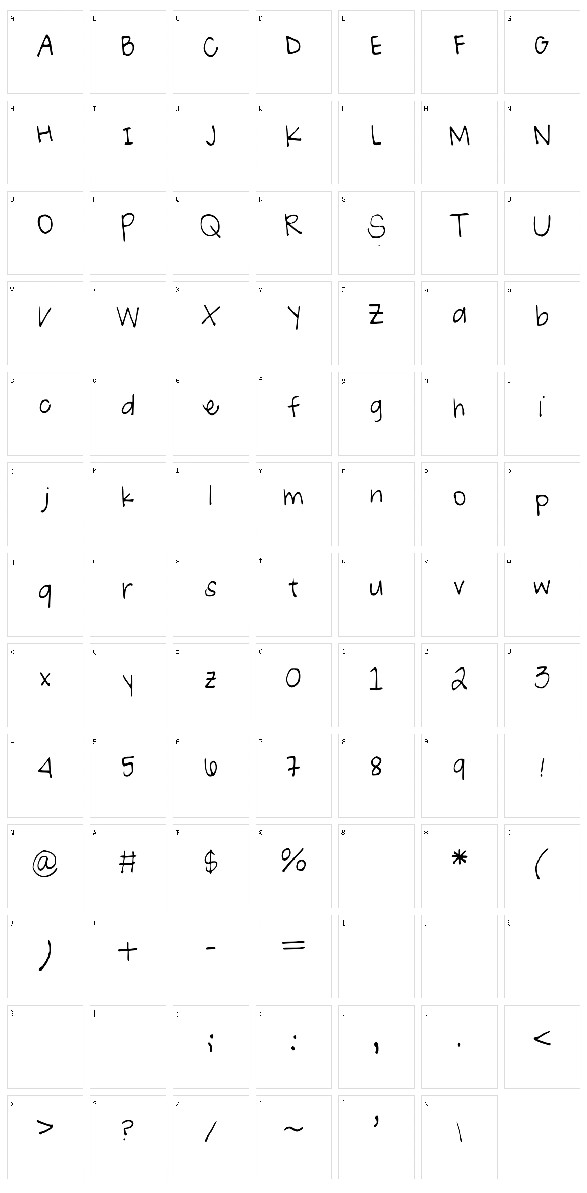 RYoung Character Set