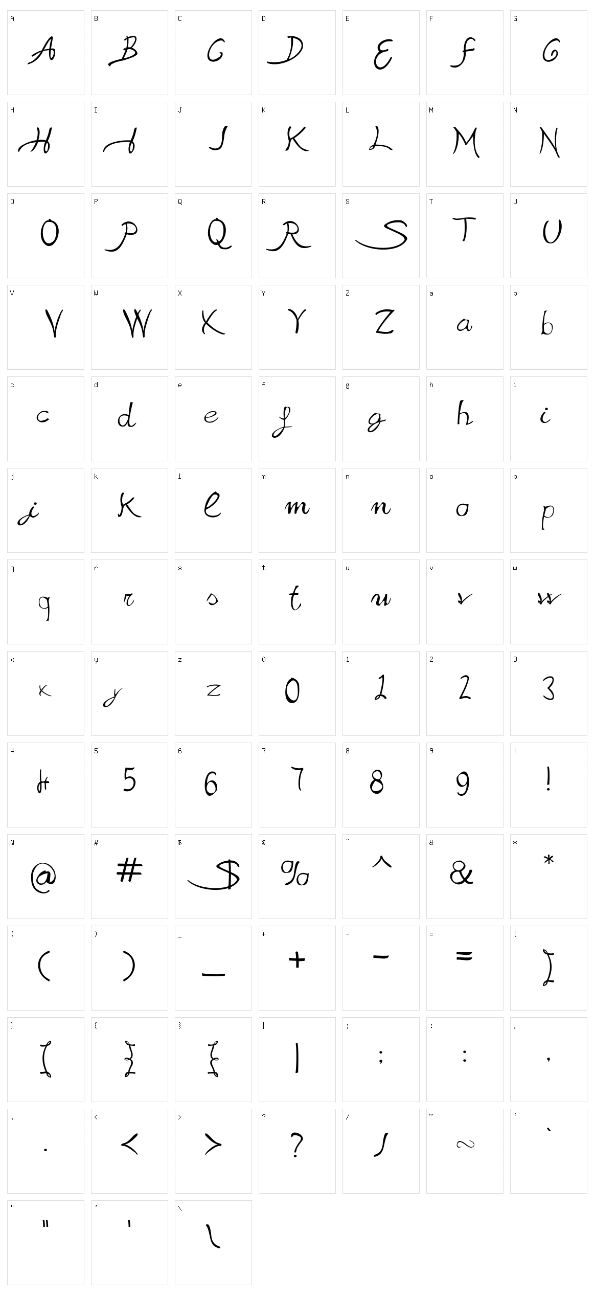 Sabrina Character Set