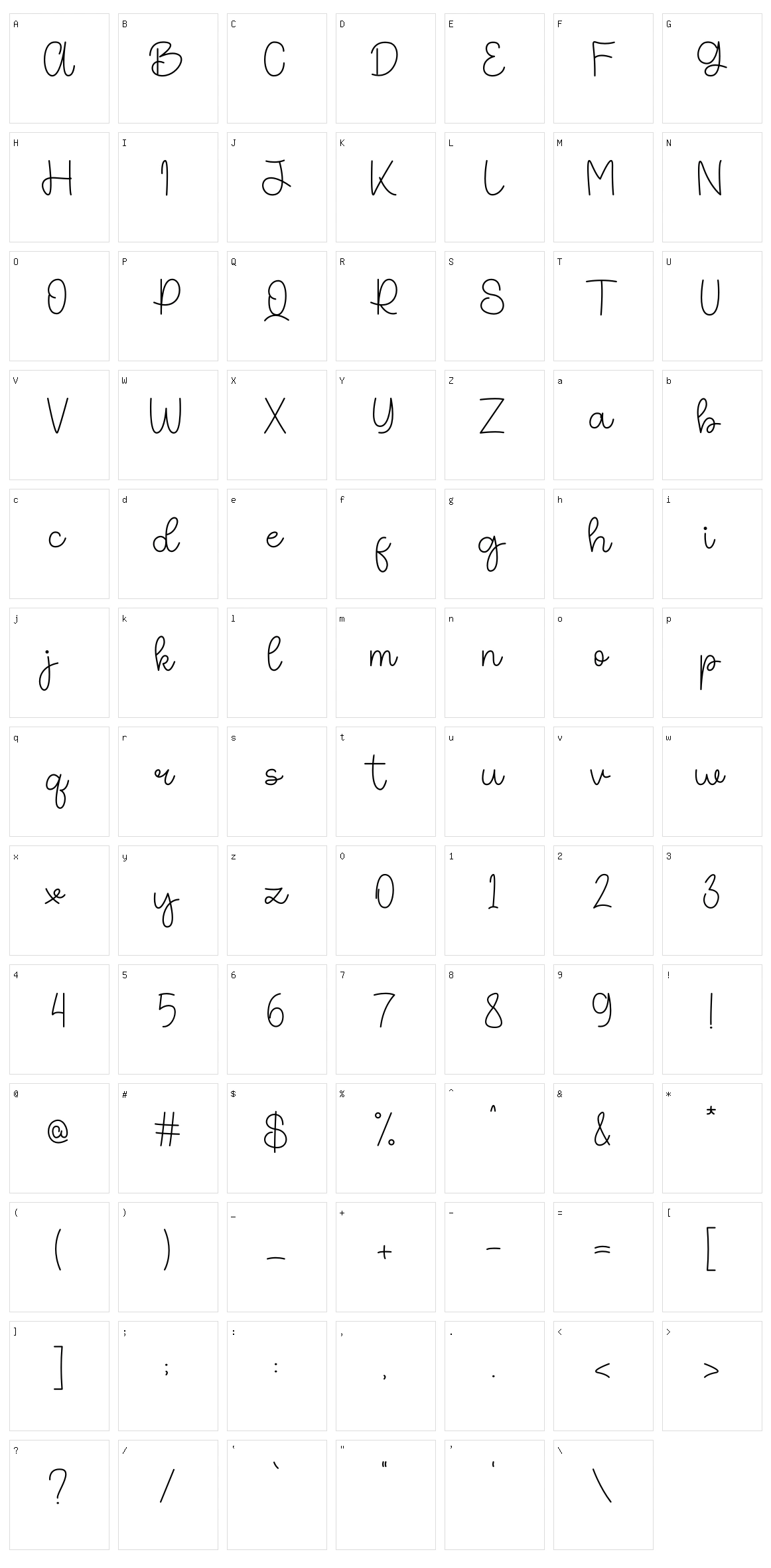 Sacrediane Character Set