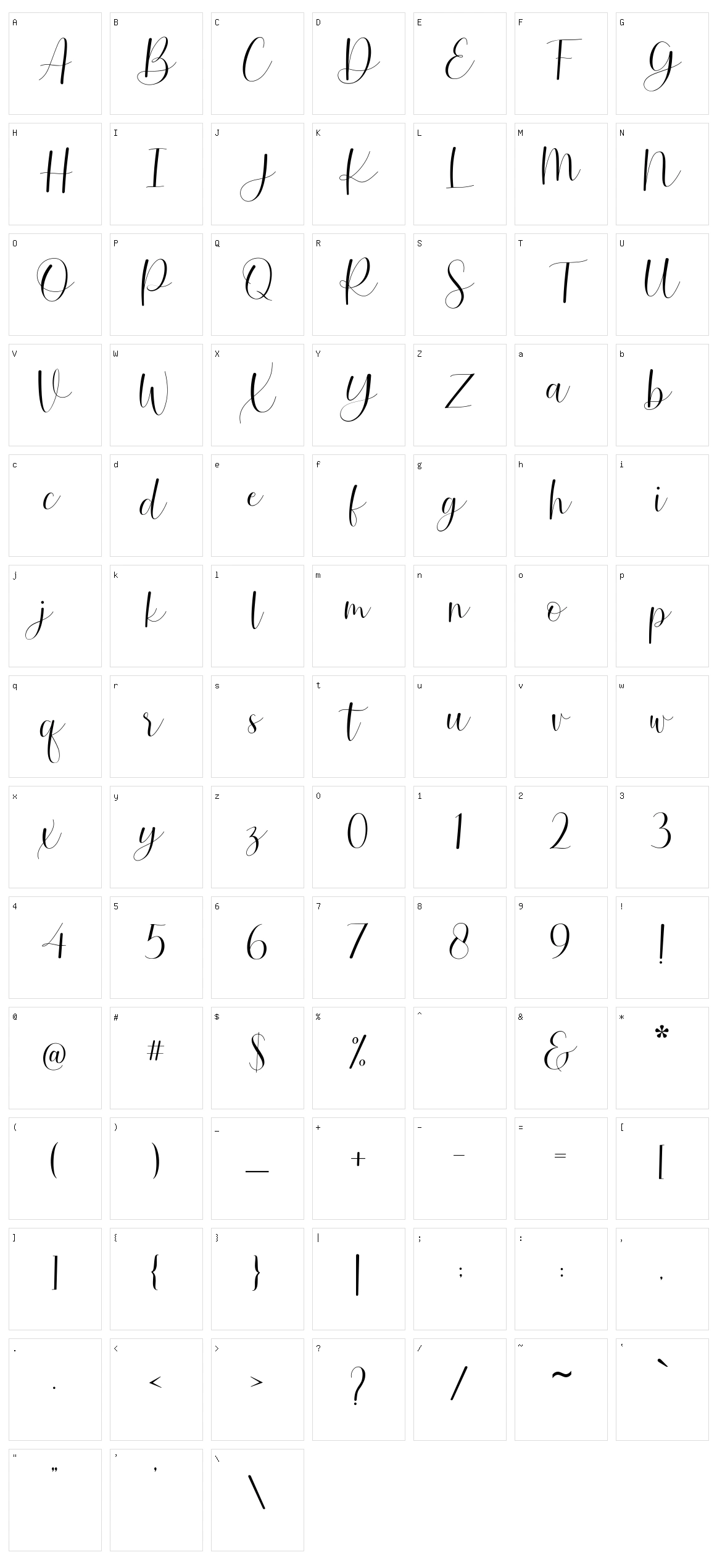 Saffire Character Set